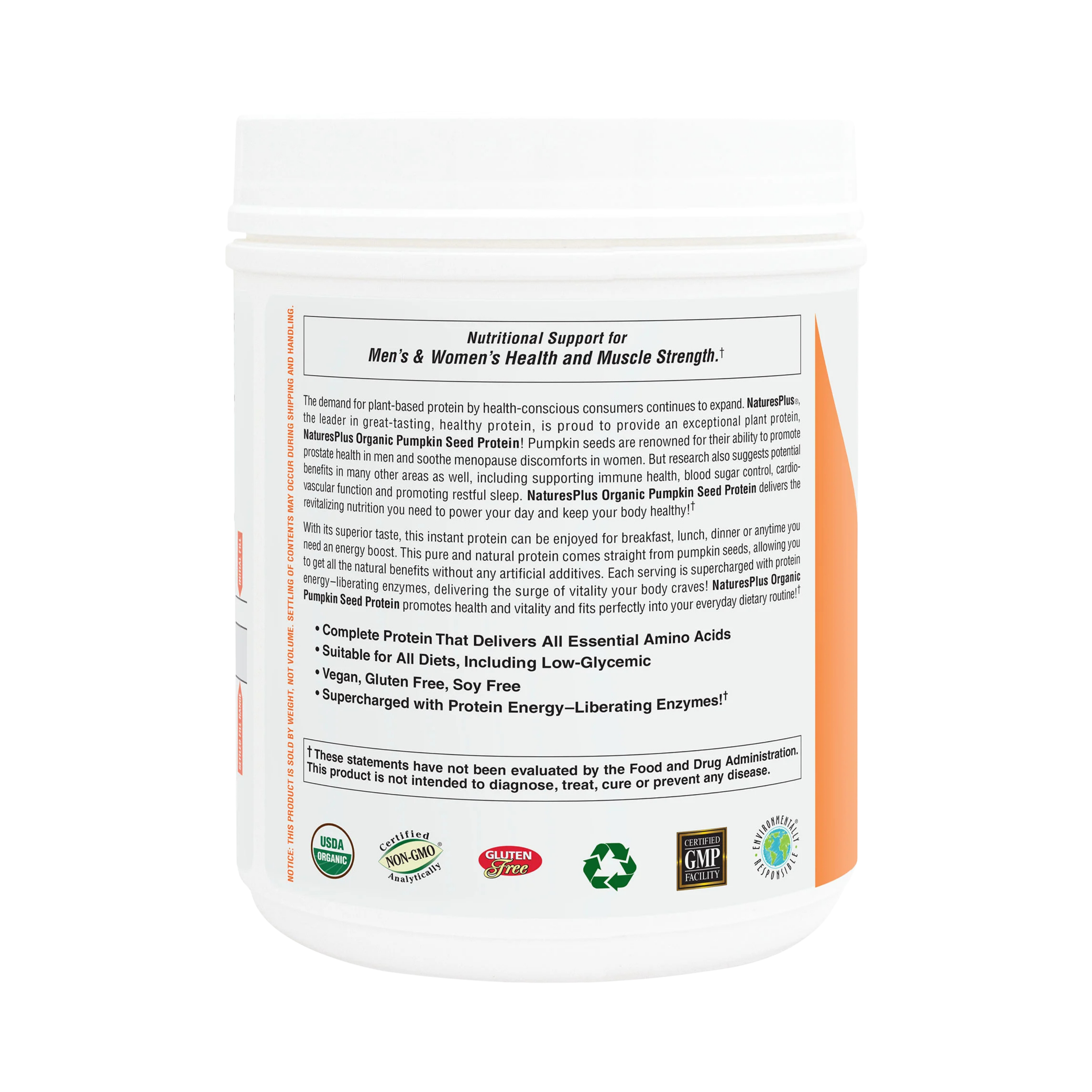 NaturesPlus, Pumpkin Seed Protein, 0.95 Lb Powder