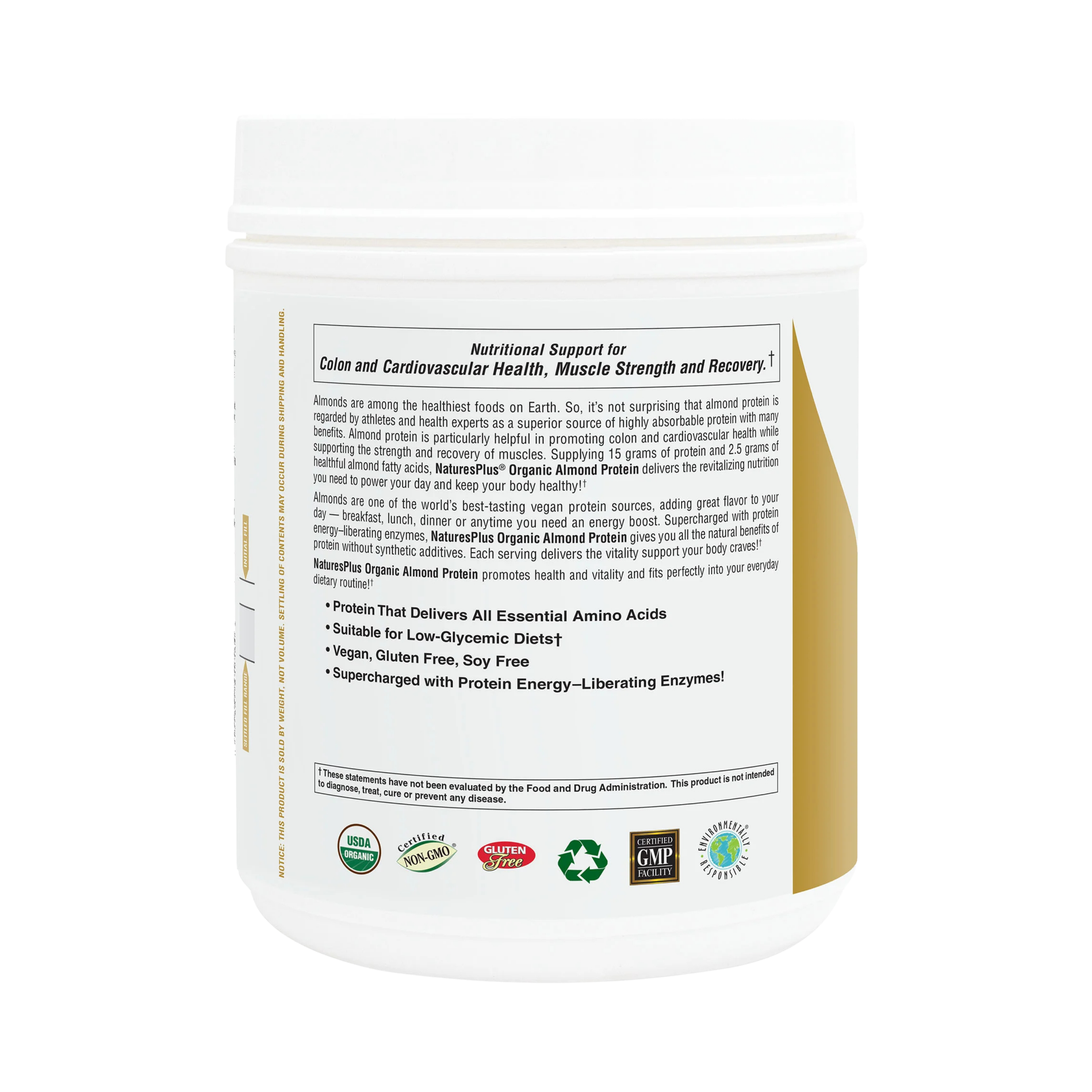 NaturesPlus, Almond Protein, 1.04 Lb Powder