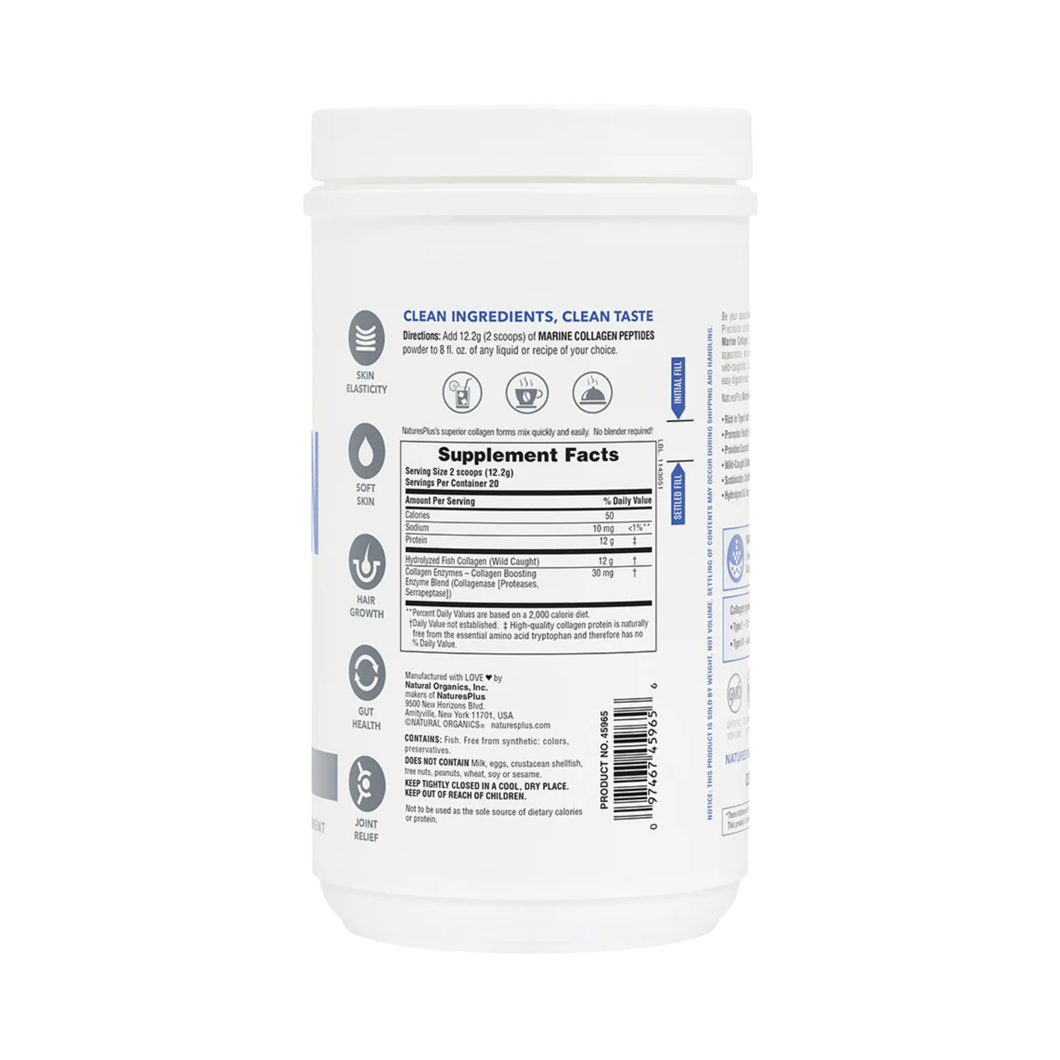 NaturesPlus, Marine Collagen Peptides, 0.53 Lb