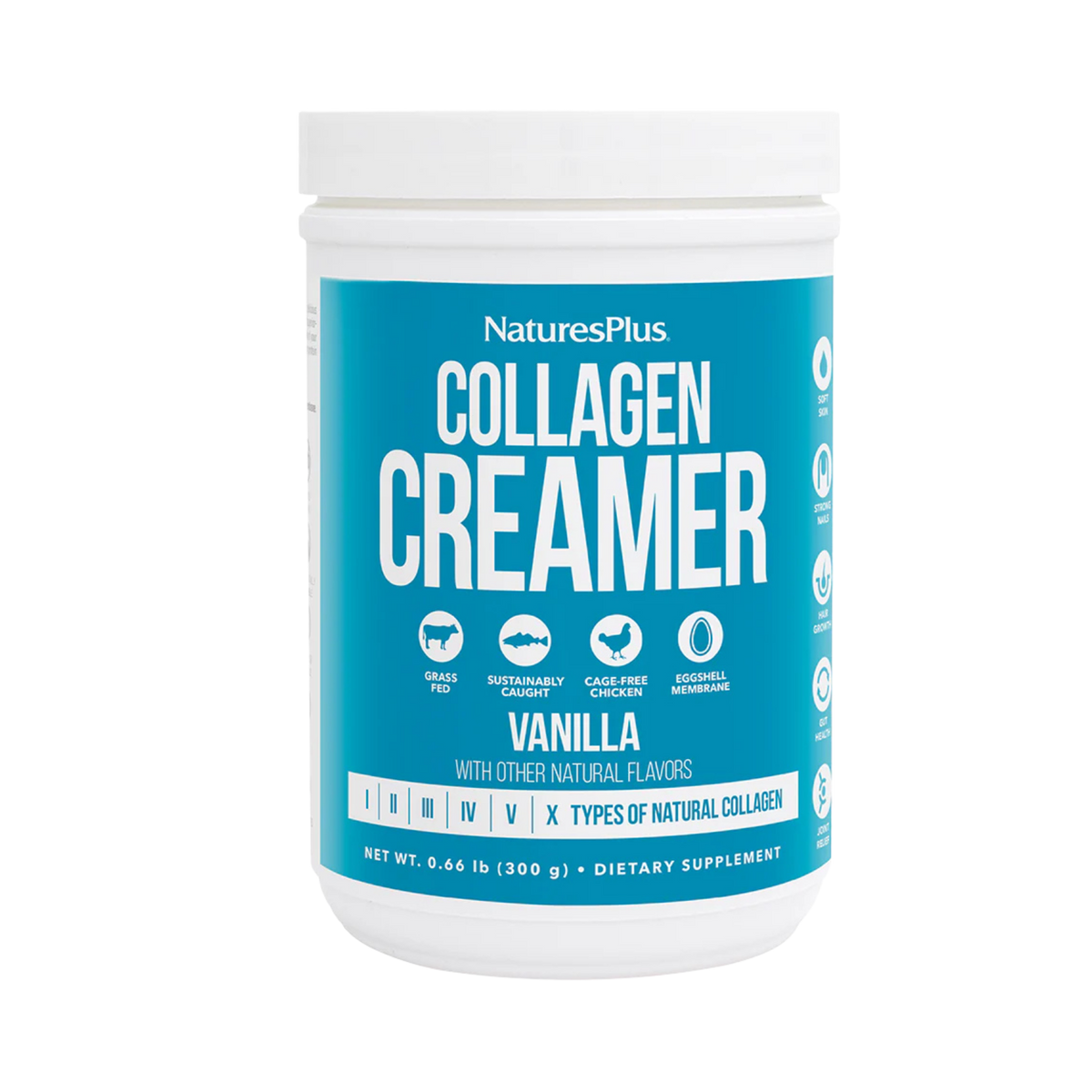 NaturesPlus, Collagen Creamer, Vanilla, 0.66 Lb