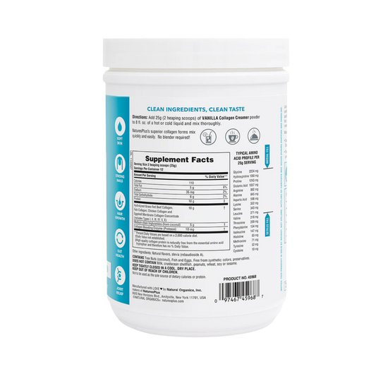 NaturesPlus, Collagen Creamer, Vanilla, 0.66 Lb