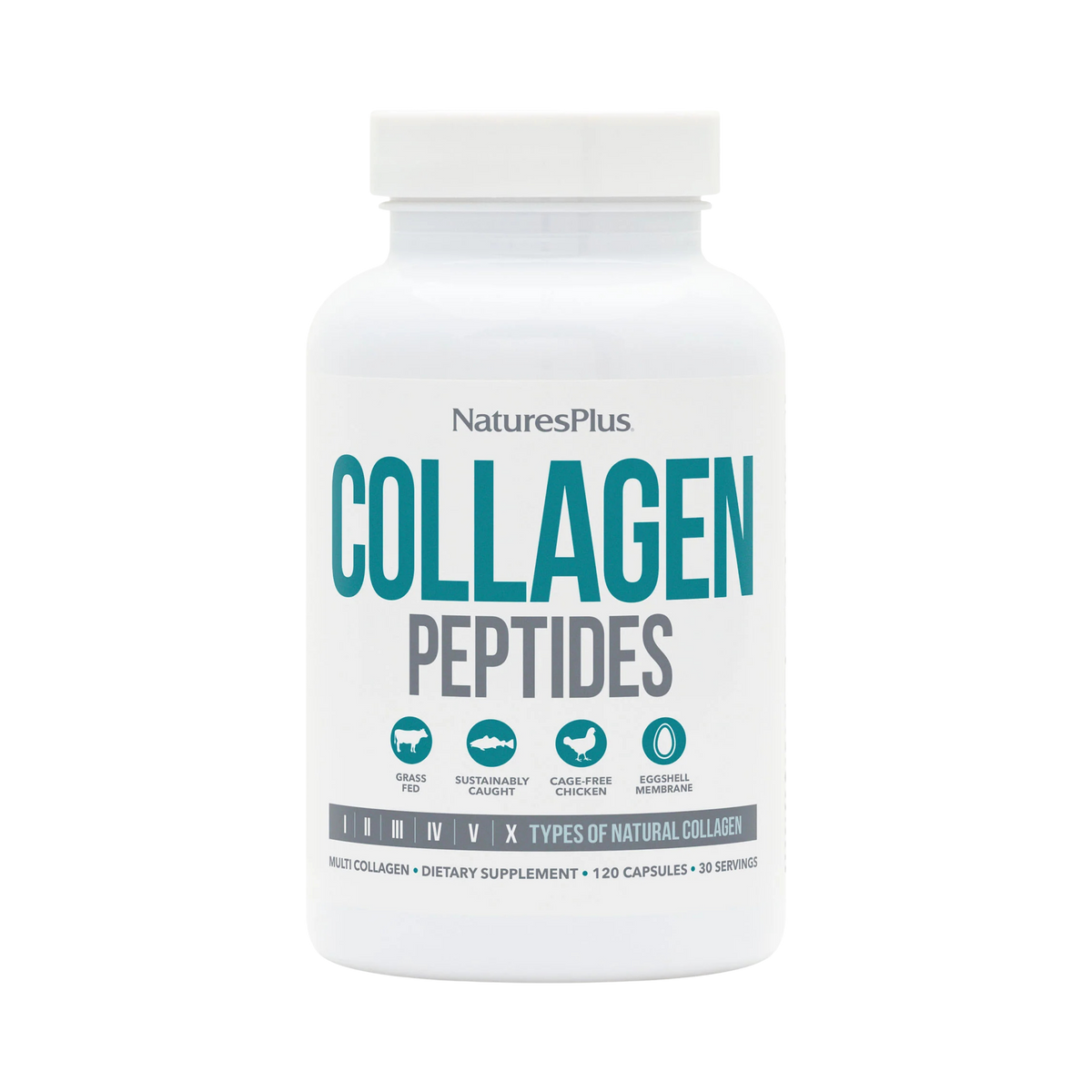 NaturesPlus, Collagen Peptides, 120 Capsules