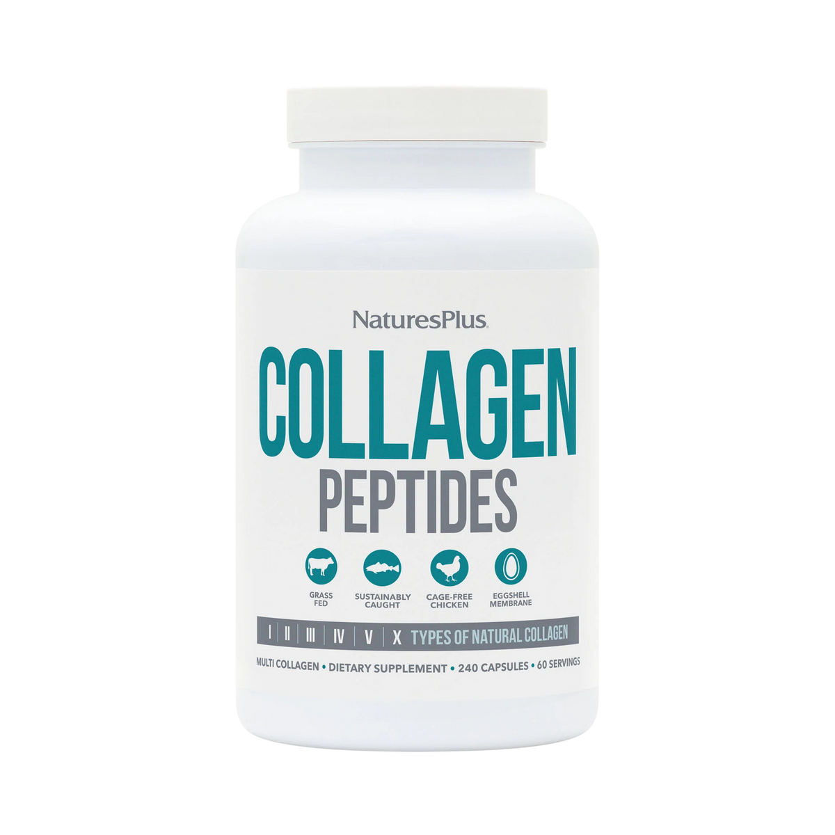 NaturesPlus, Collagen Peptides, 240 Capsules