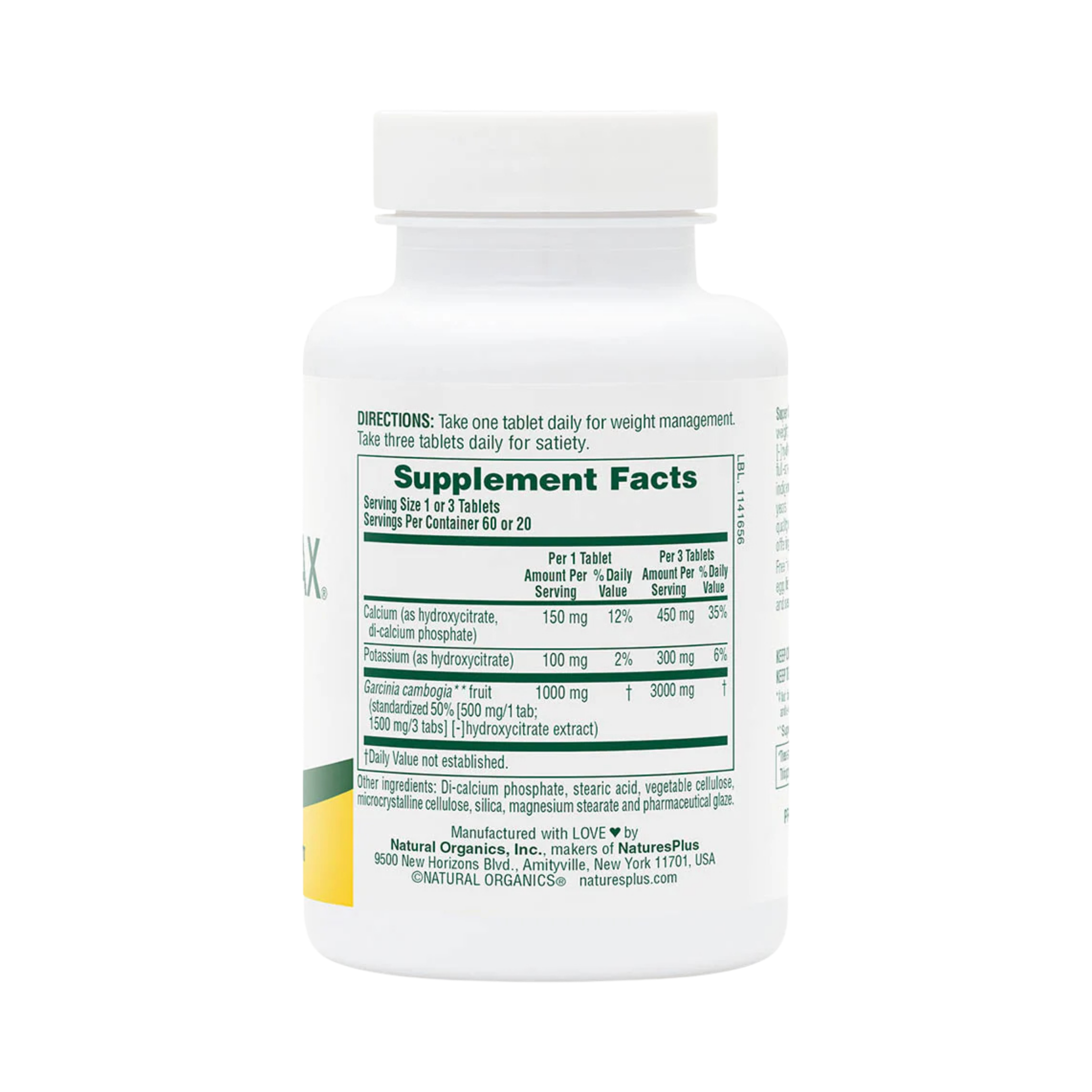 NaturesPlus, Garcinia Cambogia Super Citrimax, 1,000 Mg, 60 Tablets