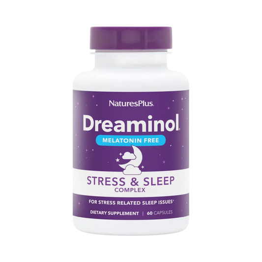 NaturesPlus, Dreaminol, Stress & Sleep Complex, Melatonin Free, 60 Capsules
