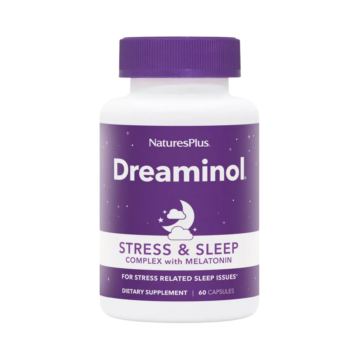 NaturesPlus, Dreaminol, Stress & Sleep Complex with Melatonin, 60 Capsules