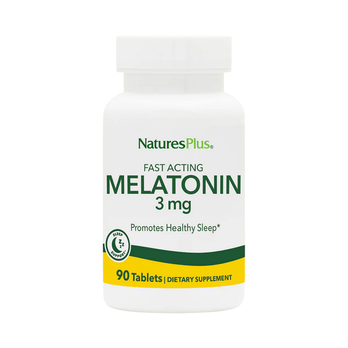 NaturesPlus, Fast Acting Melatonin, 3 Mg, 90 Tablets