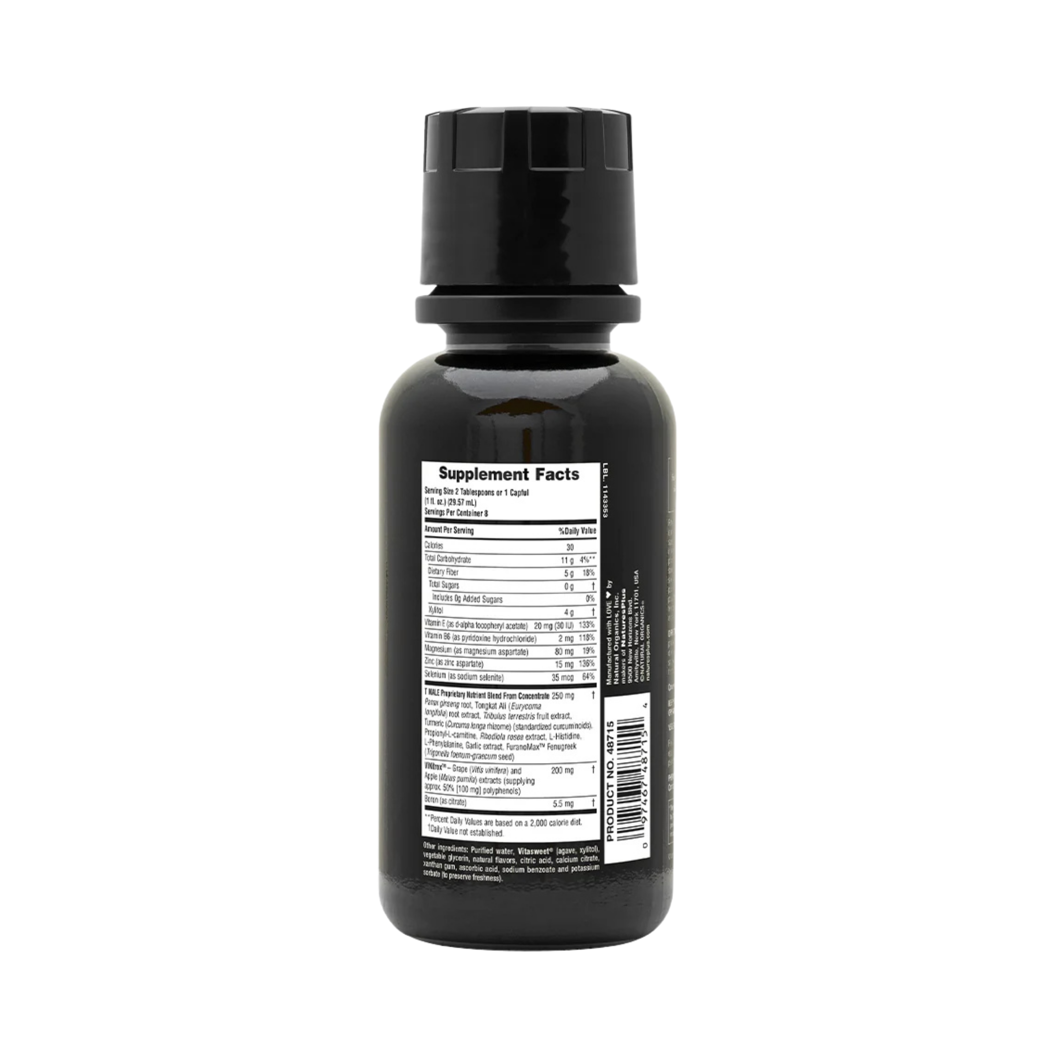 NaturesPlus, T-Male Liquid, 8 Oz Liquid