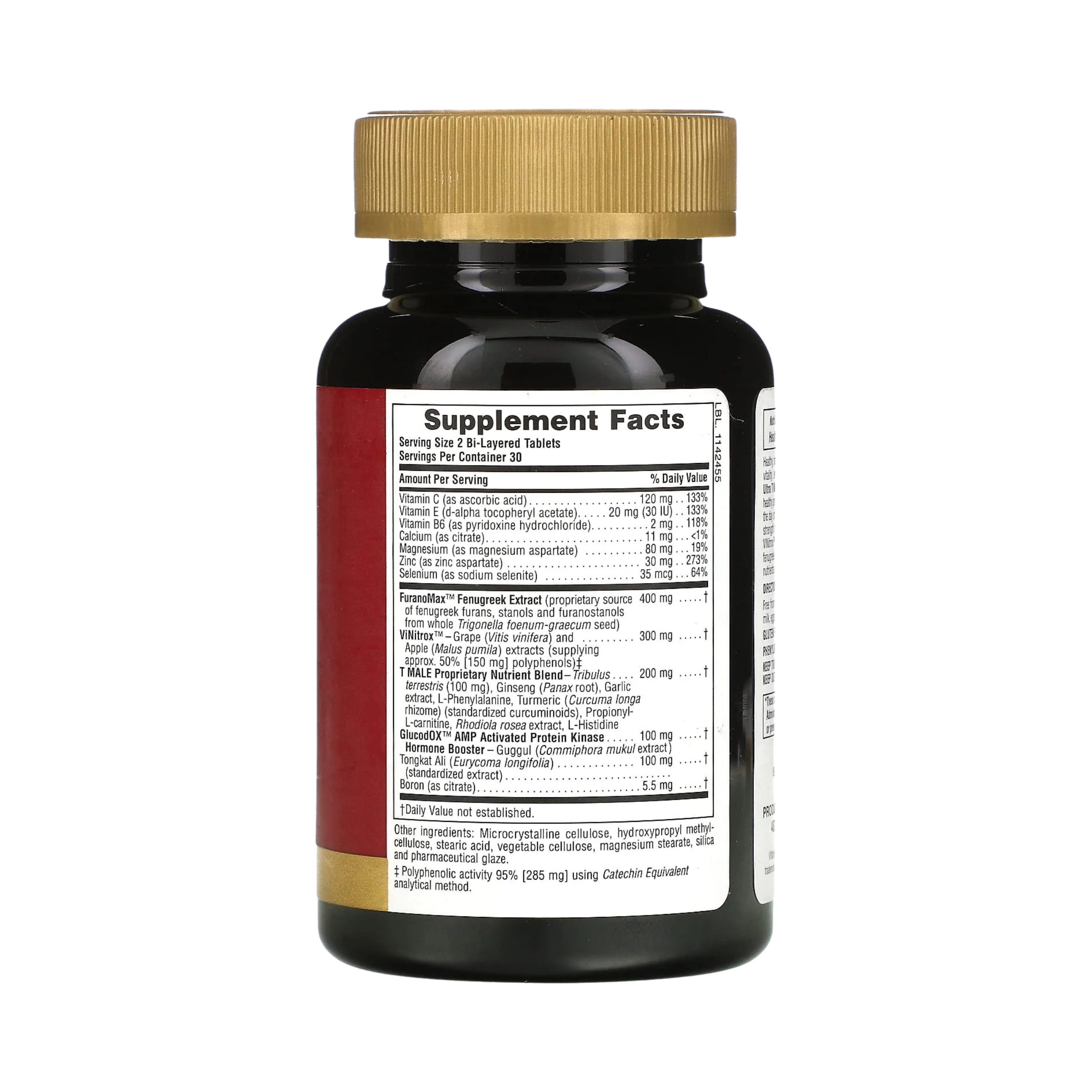 NaturesPlus, Ultra T-Male, Testosterone Boost for Men, Maximum Strength, 60 Bi-Layered Tablets