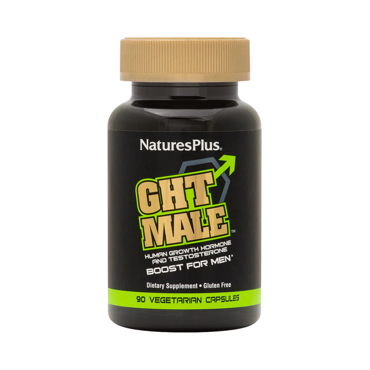 NaturesPlus, GHT Male, Human Growth Hormone And Testosterone Support For Men, 90 Vegetarian Capsules