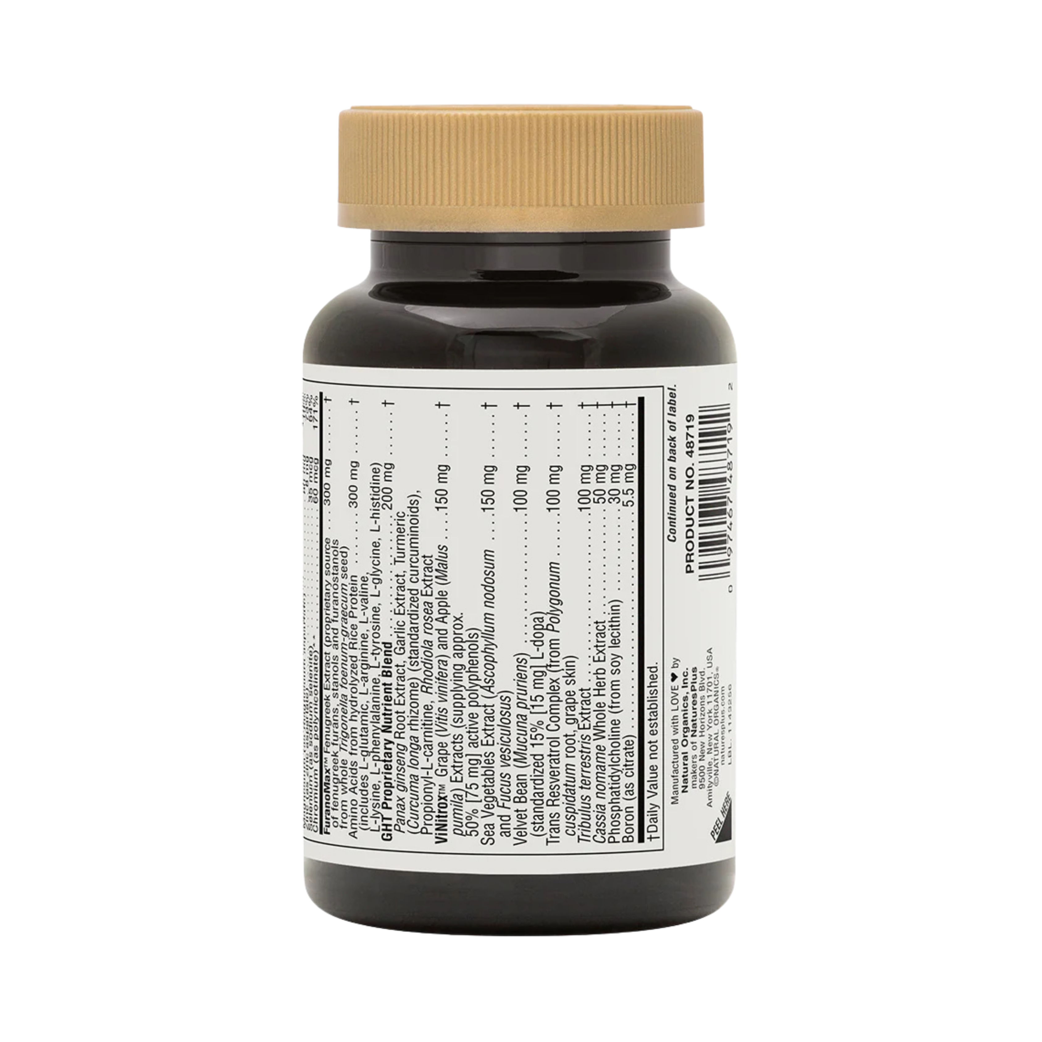 NaturesPlus, GHT Male, Human Growth Hormone And Testosterone Support For Men, 90 Vegetarian Capsules
