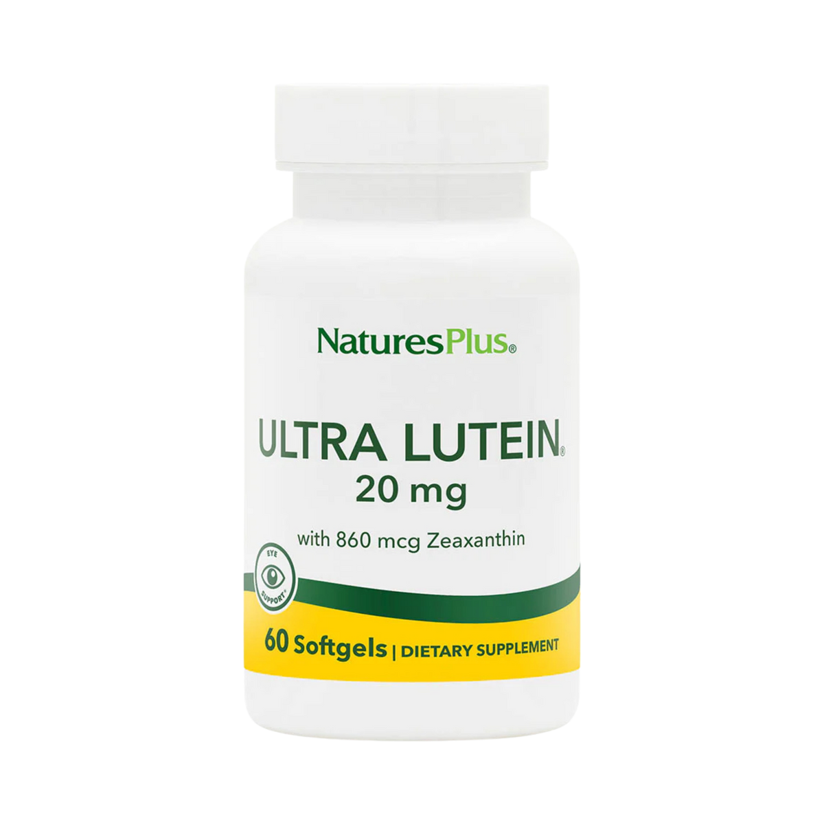 NaturesPlus, Ultra Lutein with Zeaxanthin, 20 Mg, 60 Softgels