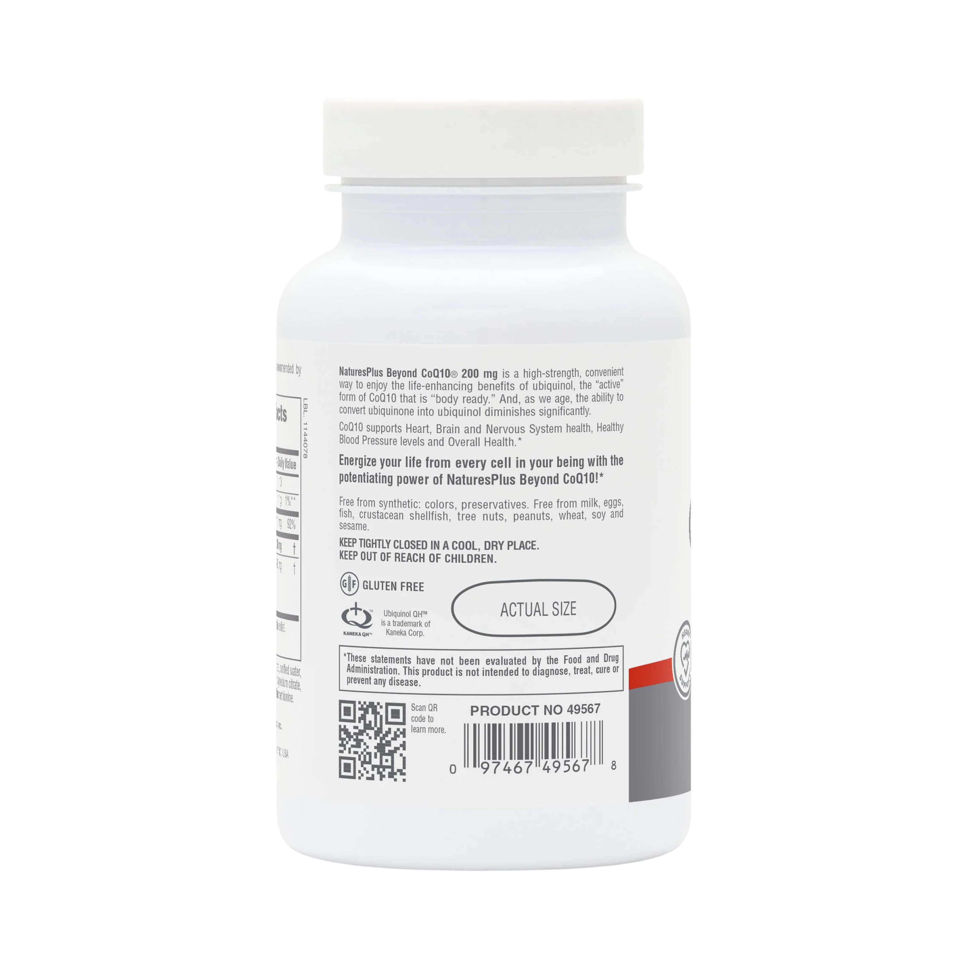 NaturesPlus, Beyond CoQ10 Ubiquinol, 200 Mg, 60 Softgels