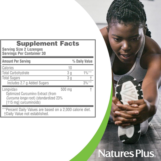 NaturesPlus, PRO longvìda Curcumin Lozenge, 60 Lozenges