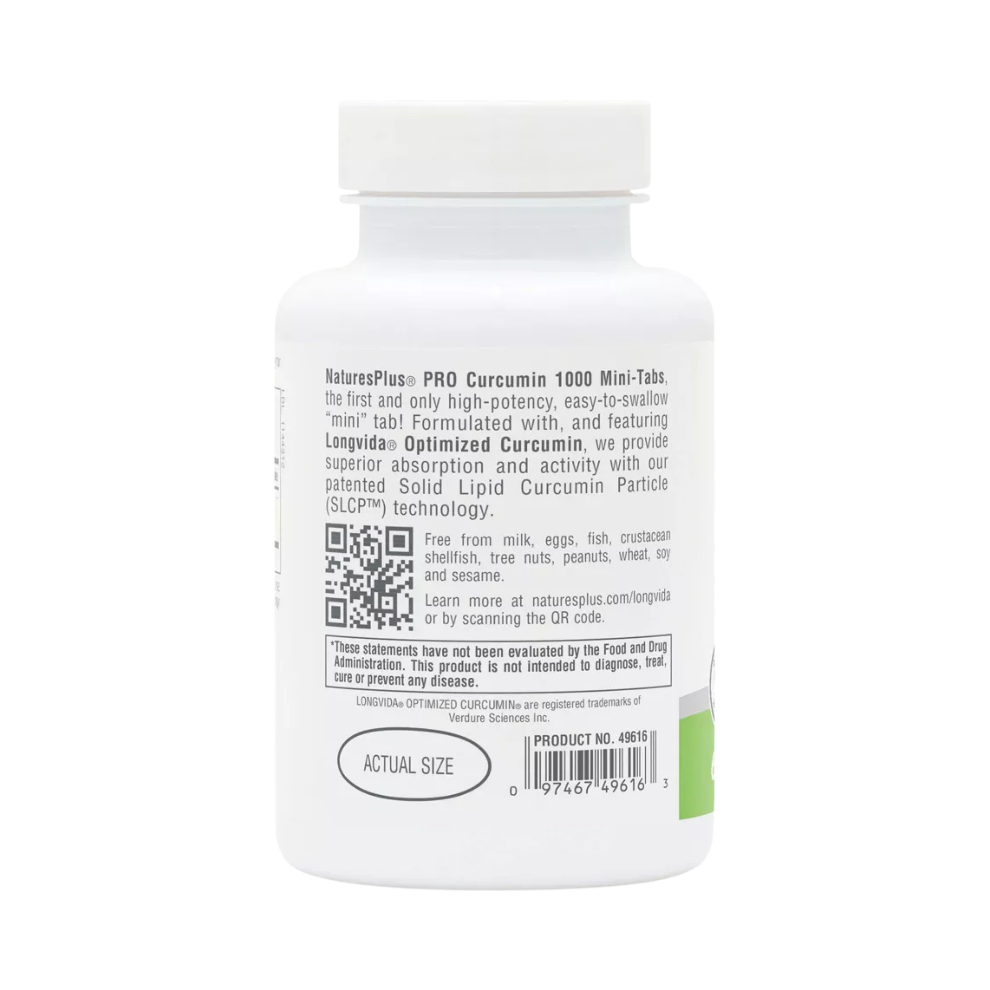 NaturesPlus, Pro Longvida, Curcumin 1000, 60 Mini-Tablets