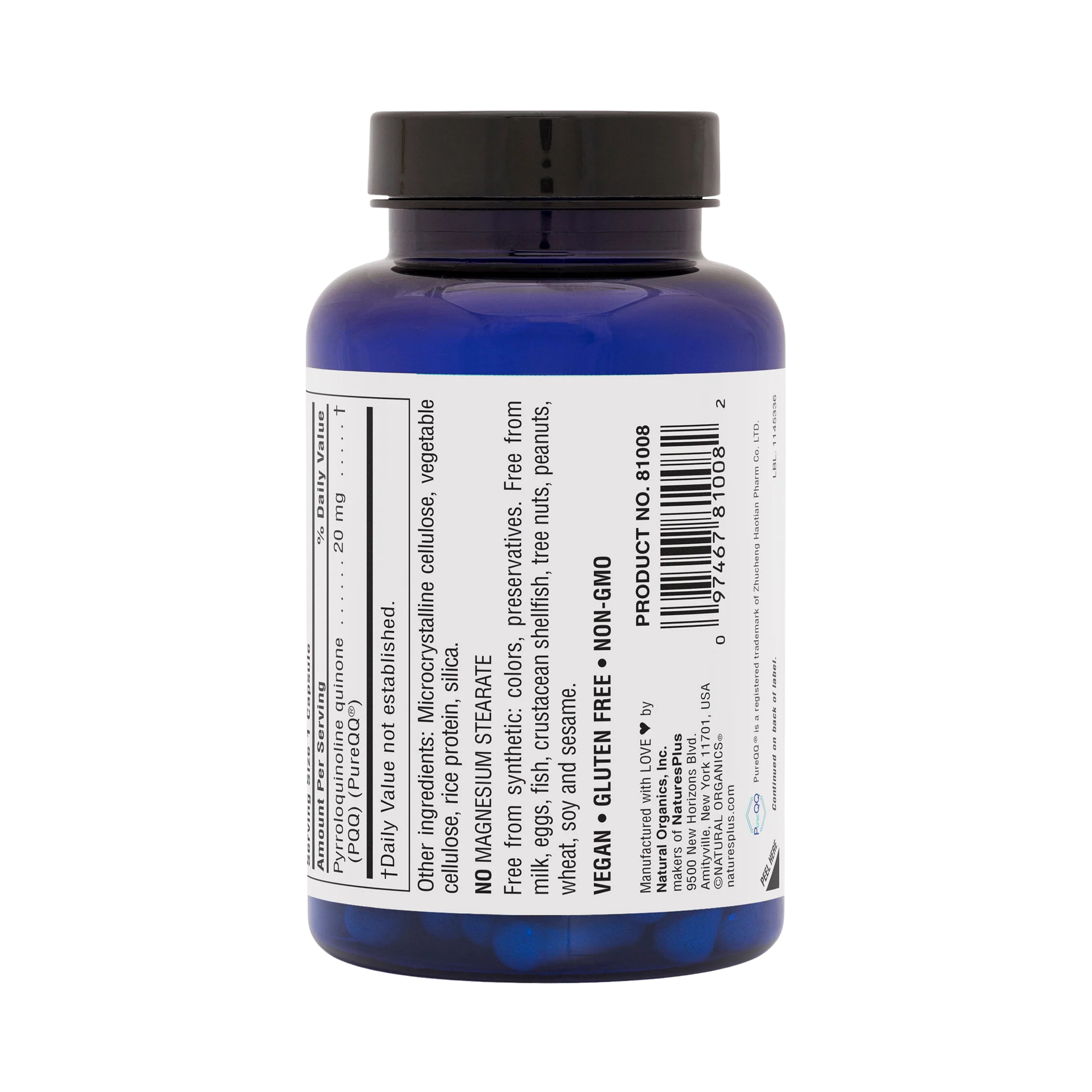 NaturesPlus, BrainCeutix PQQ, 20 Mg, 60 Capsules