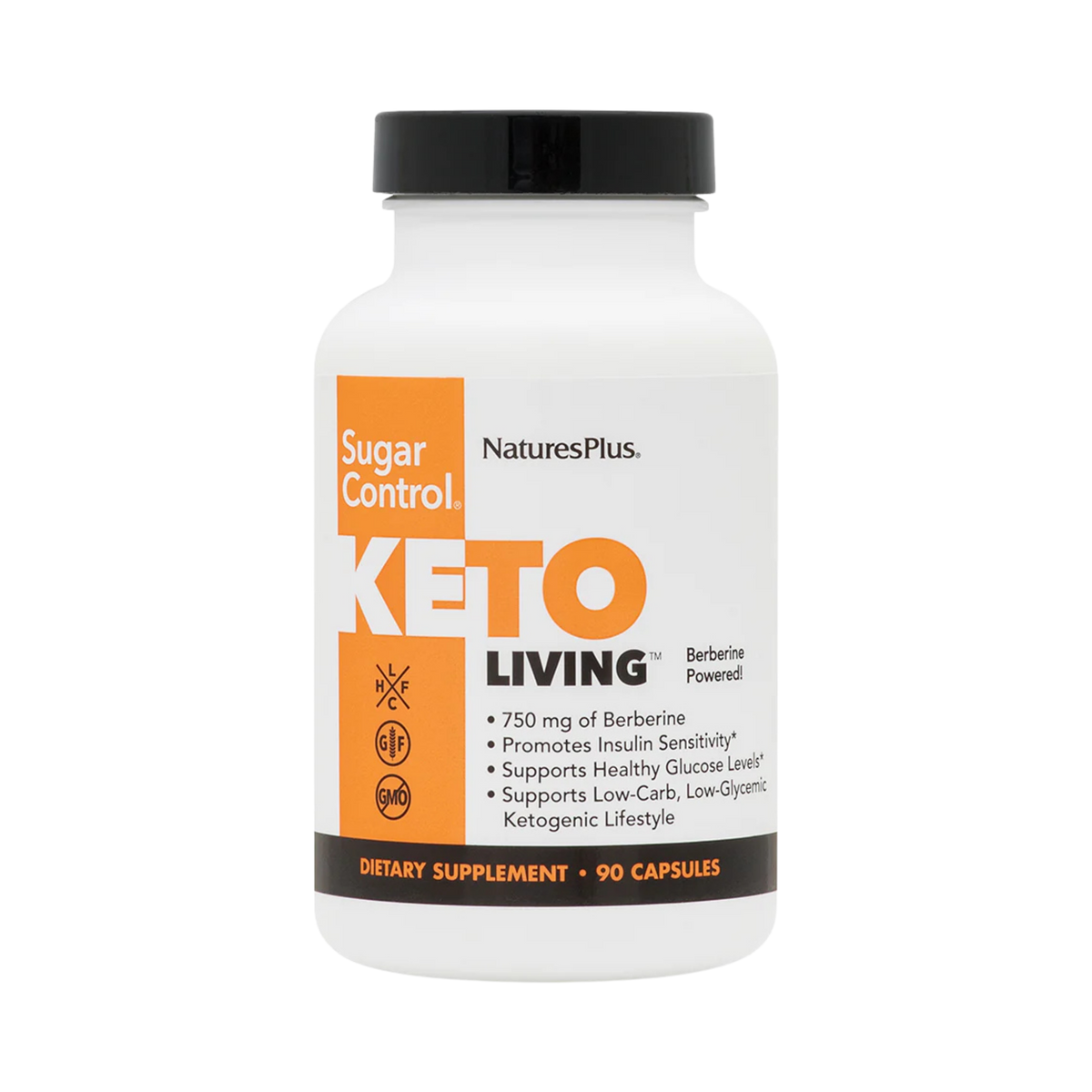 NaturesPlus, Keto Living, Sugar Control, 90 Capsules