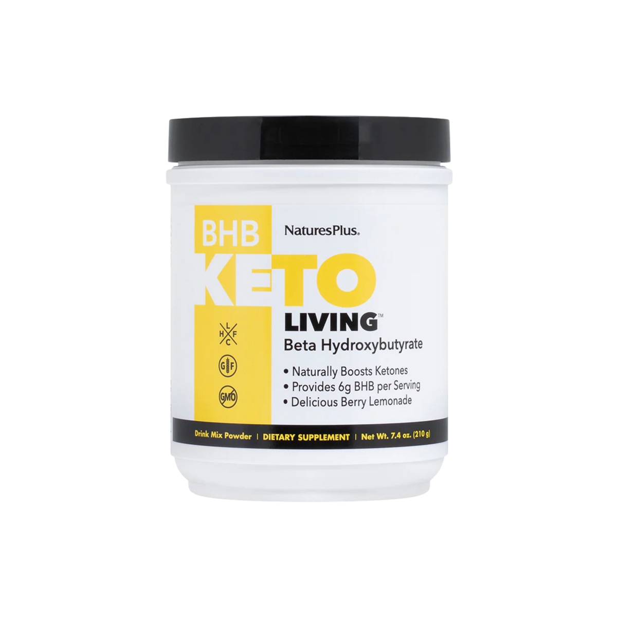NaturesPlus, BHB Keto Living, Berry Lemonade, 7.4 Oz