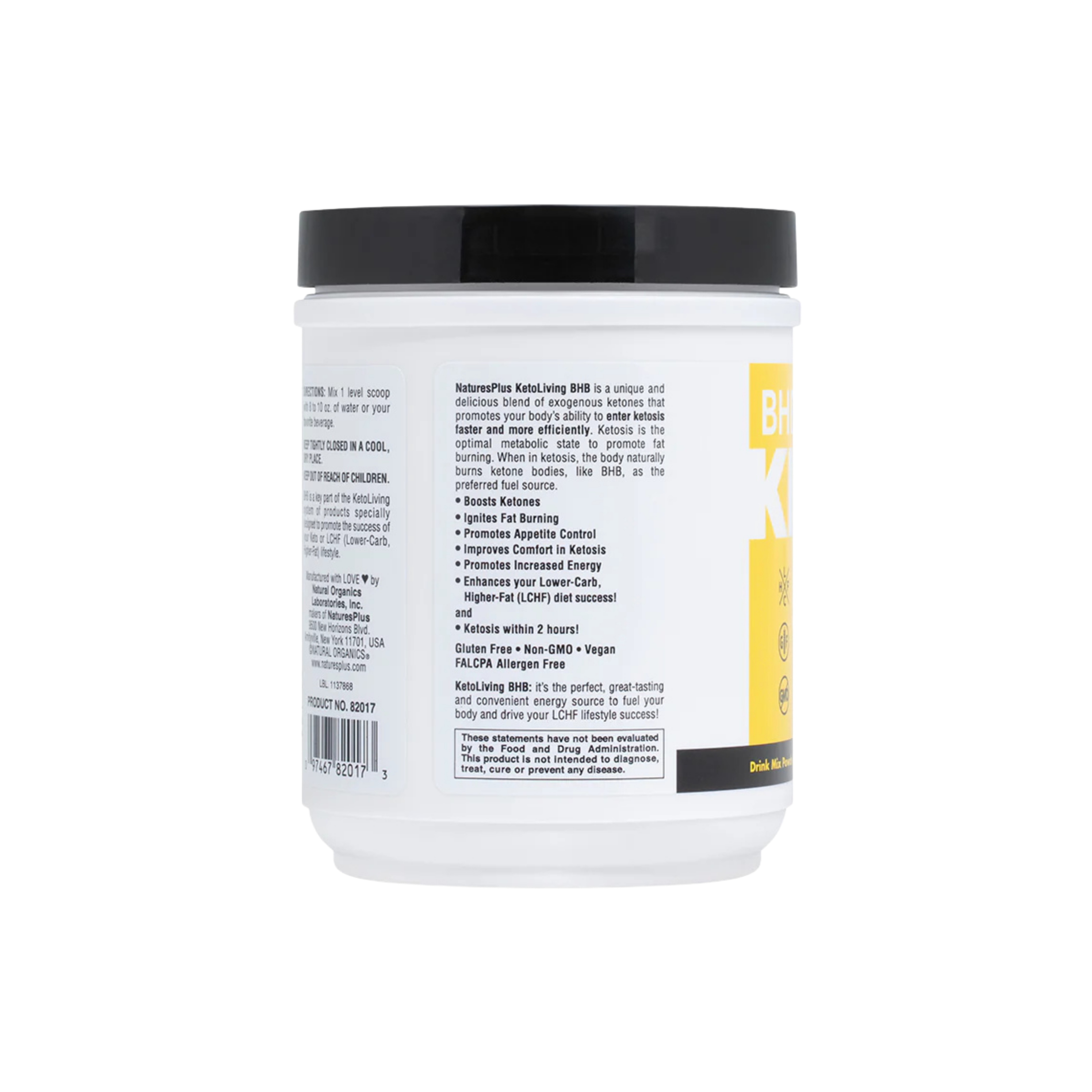 NaturesPlus, BHB Keto Living, Berry Lemonade, 7.4 Oz