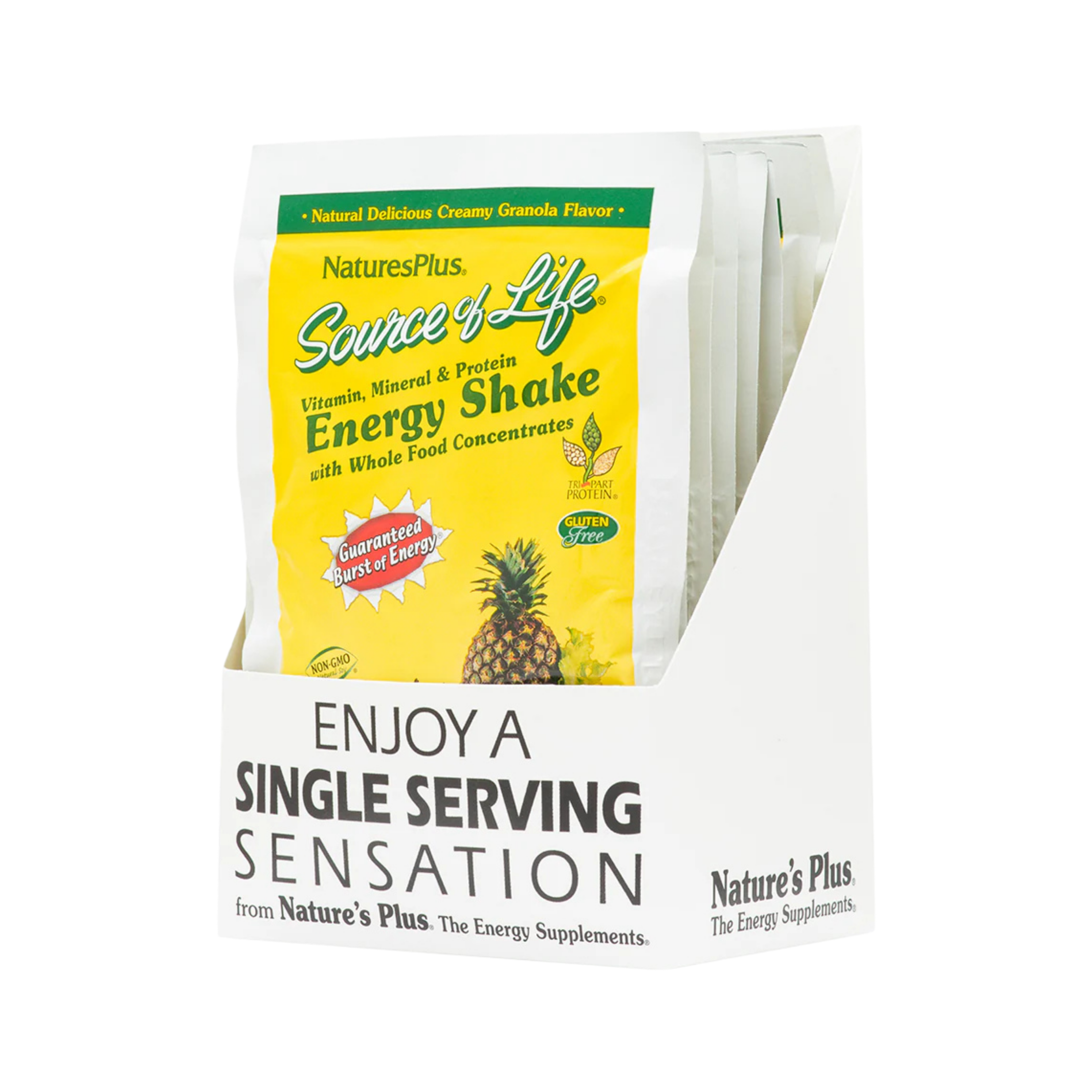 NaturesPlus, Source of Life Energy Shake Packets, 8 Pack
