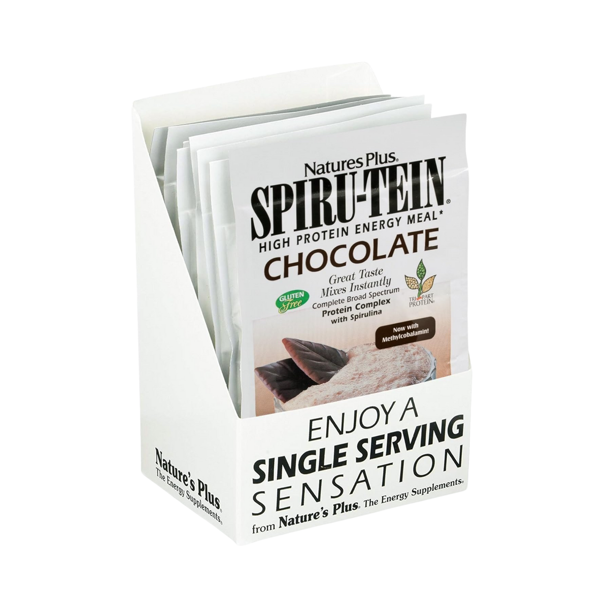 NaturesPlus, SPIRU-TEIN, Chocolate, 8 Total Packets