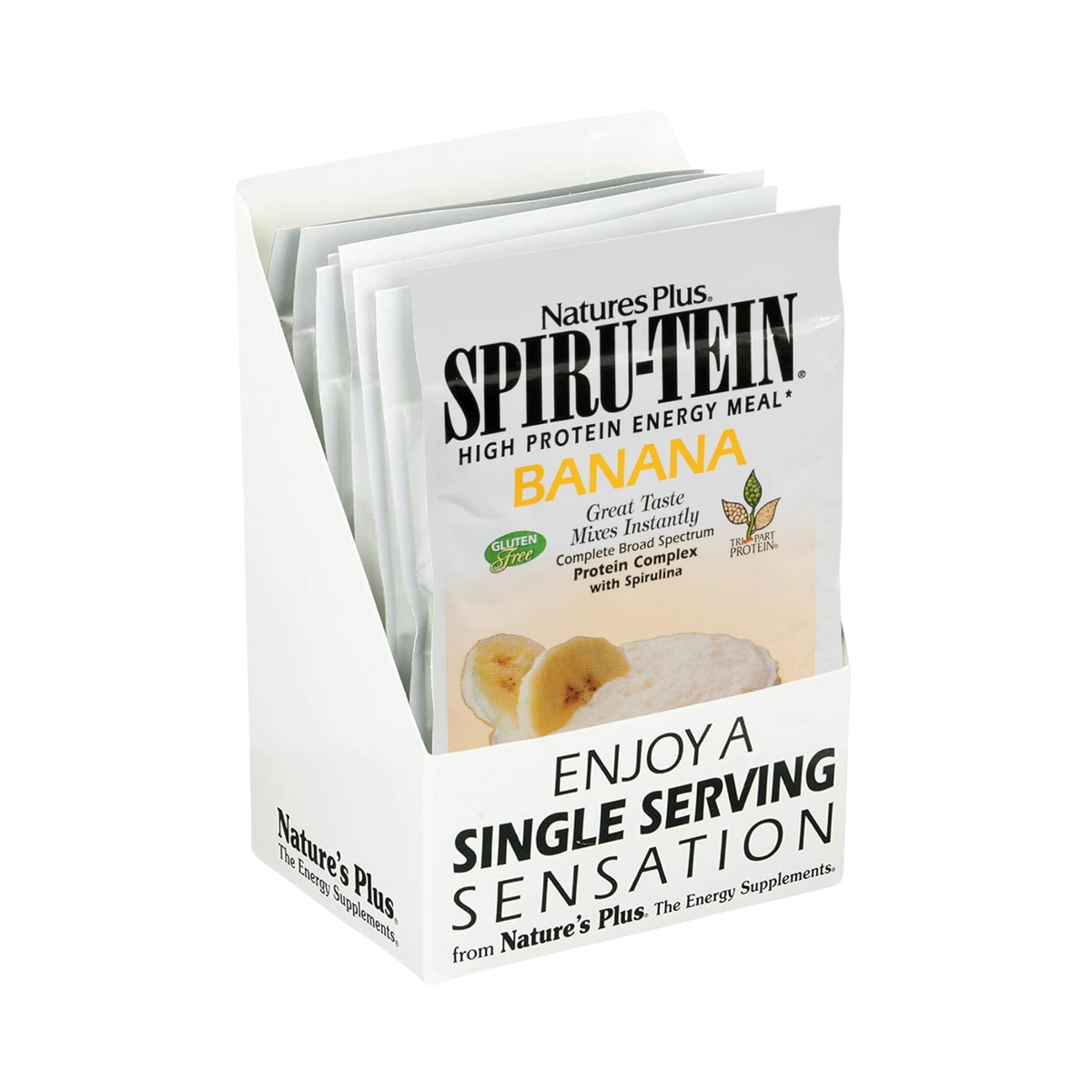 NaturesPlus, SPIRU-TEIN, Banana, 8 Total Packets