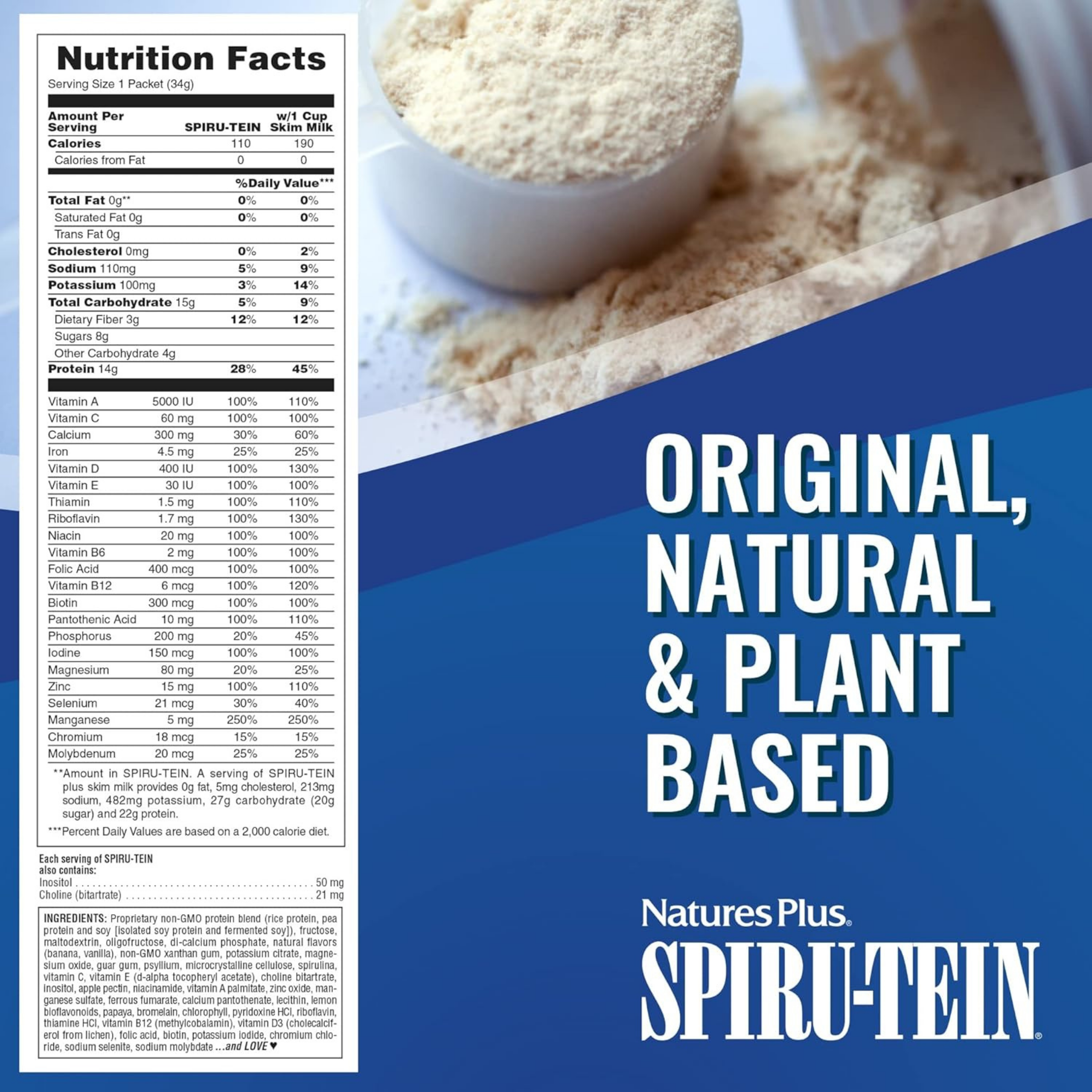 NaturesPlus, SPIRU-TEIN, Banana, 8 Total Packets