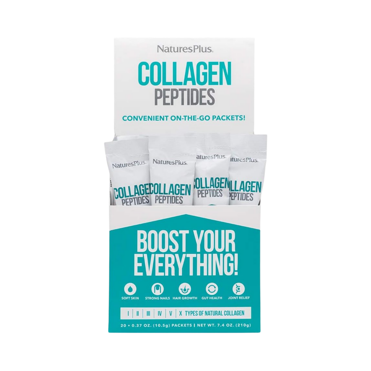 NaturesPlus, Collagen Peptides, 20 Stick Packets, 0.37 Oz