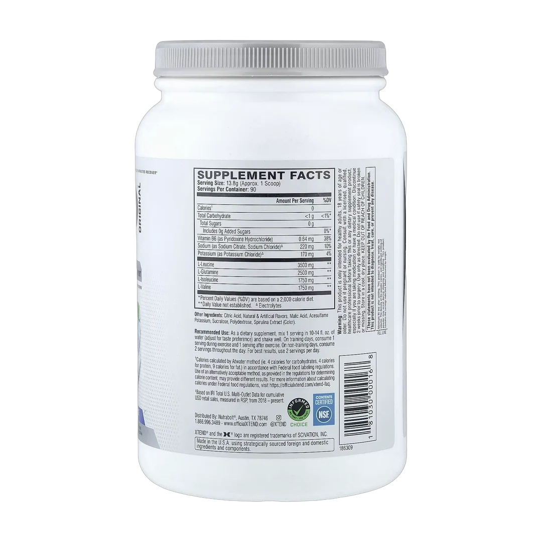XTEND, 7G BCAA, Blue Raspberry Ice, 2.74 lbs (1.242 kg)