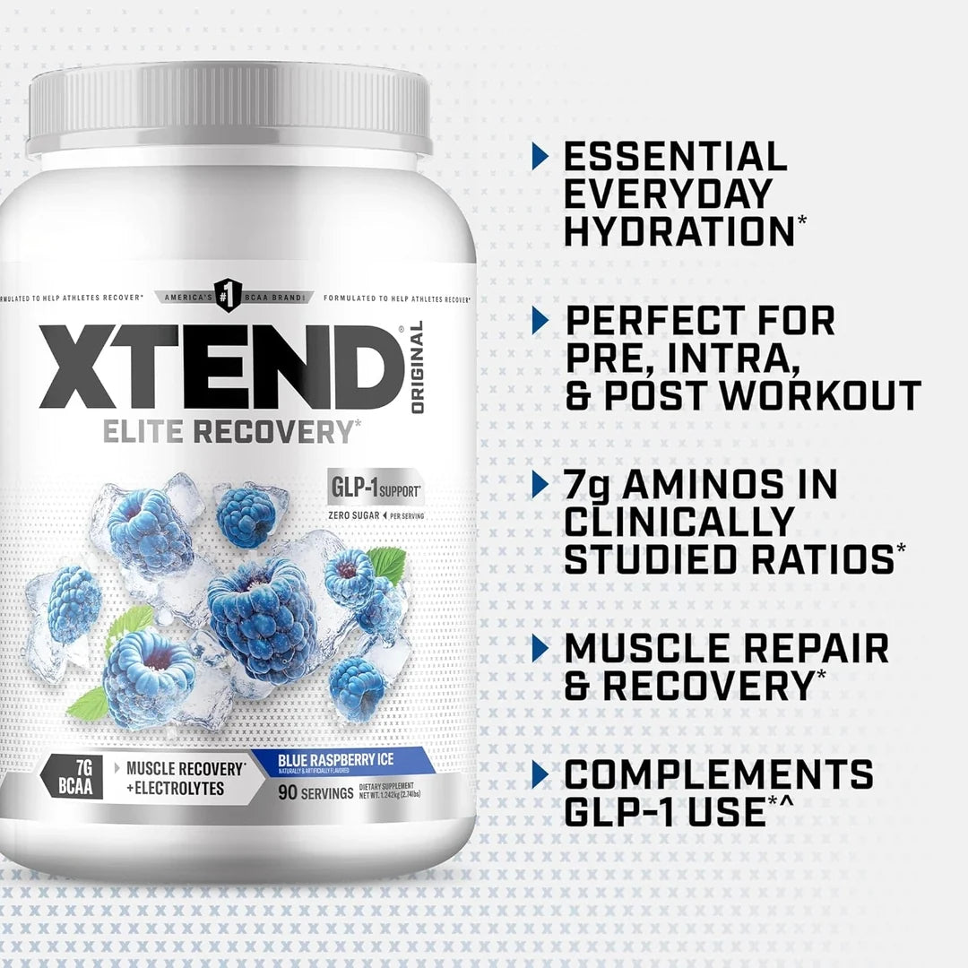XTEND, 7G BCAA, Blue Raspberry Ice, 2.74 lbs (1.242 kg)