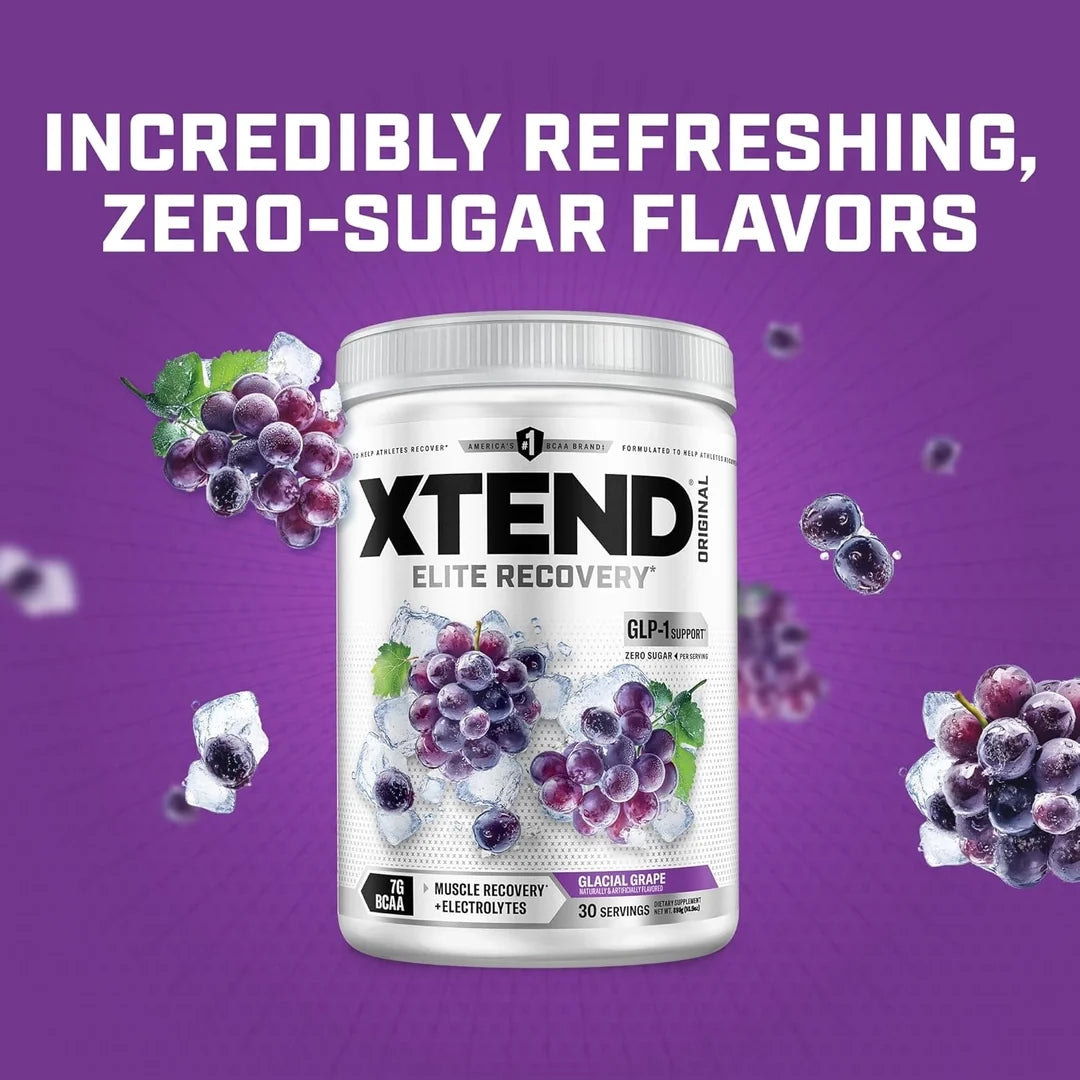 XTEND, 7G BCAA, Glacial Grape, 13.8 oz (390 g)