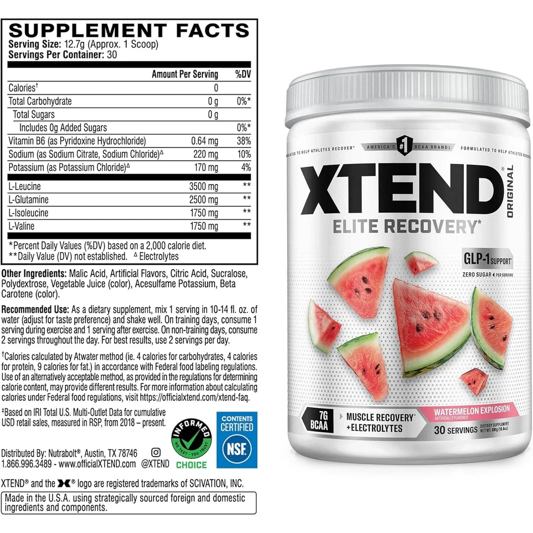 XTEND, 7G BCAA, Watermelon Explosion, 13.2 oz (375 g)