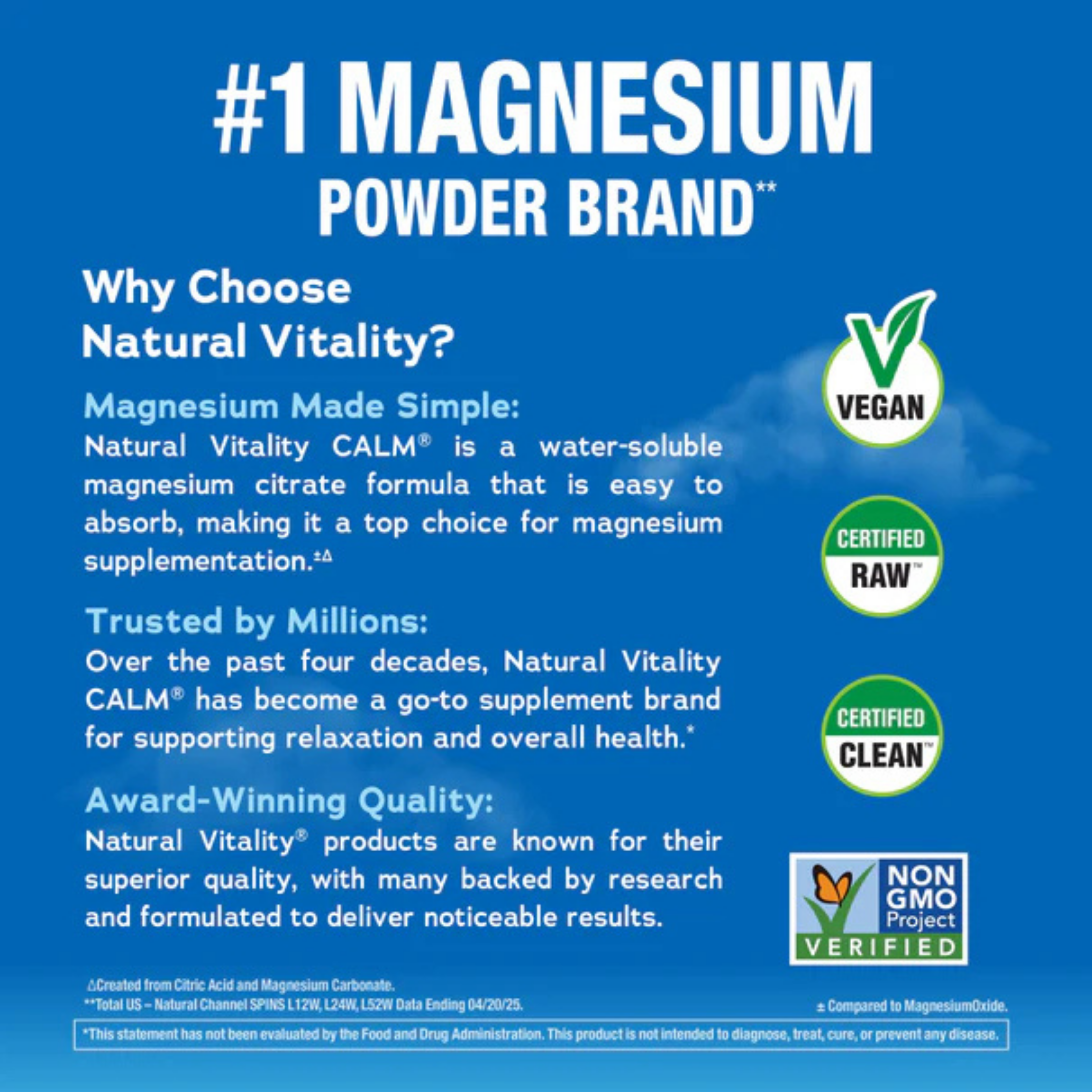 Natural Vitality, CALM, Relaxing Drink Mix, Original Unflavored , 16 oz, 453 g