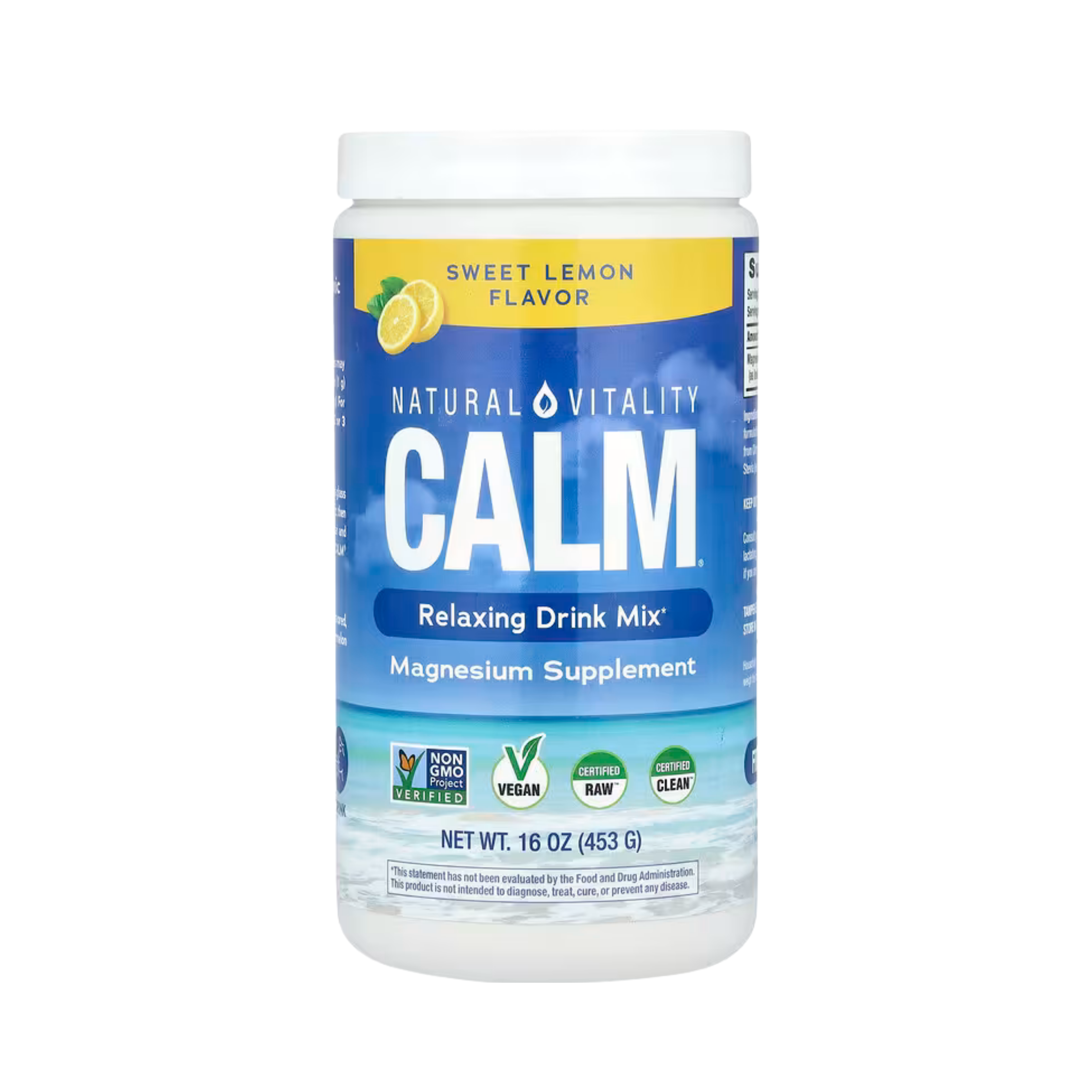 Natural Vitality, CALM, Relaxing Drink Mix, Sweet Lemon, 16 oz, 453 g