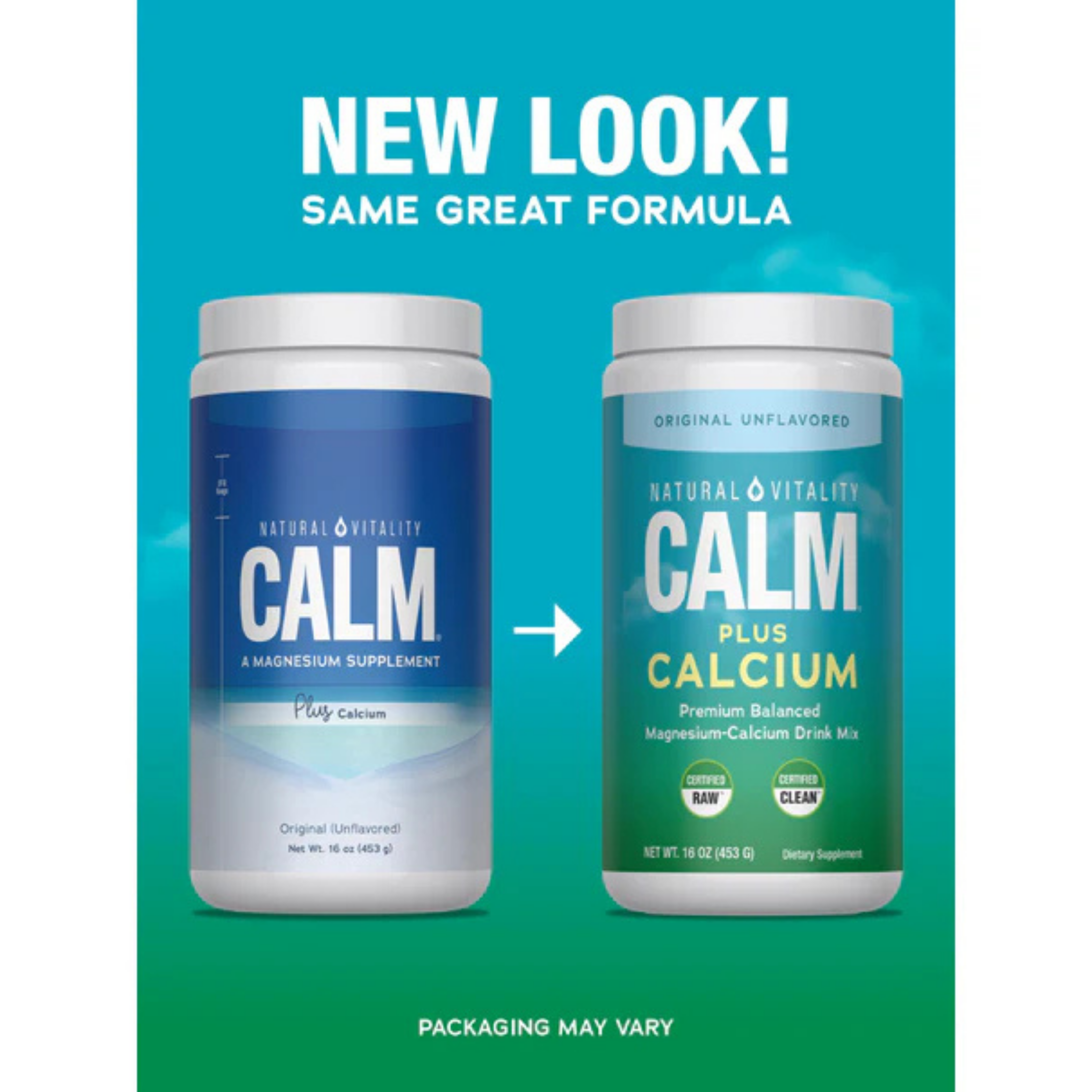 Natural Vitality, CALM Plus Calcium, Magnesium-Calcium Drink Mix, Original Unflavored, 16 oz, 453 g