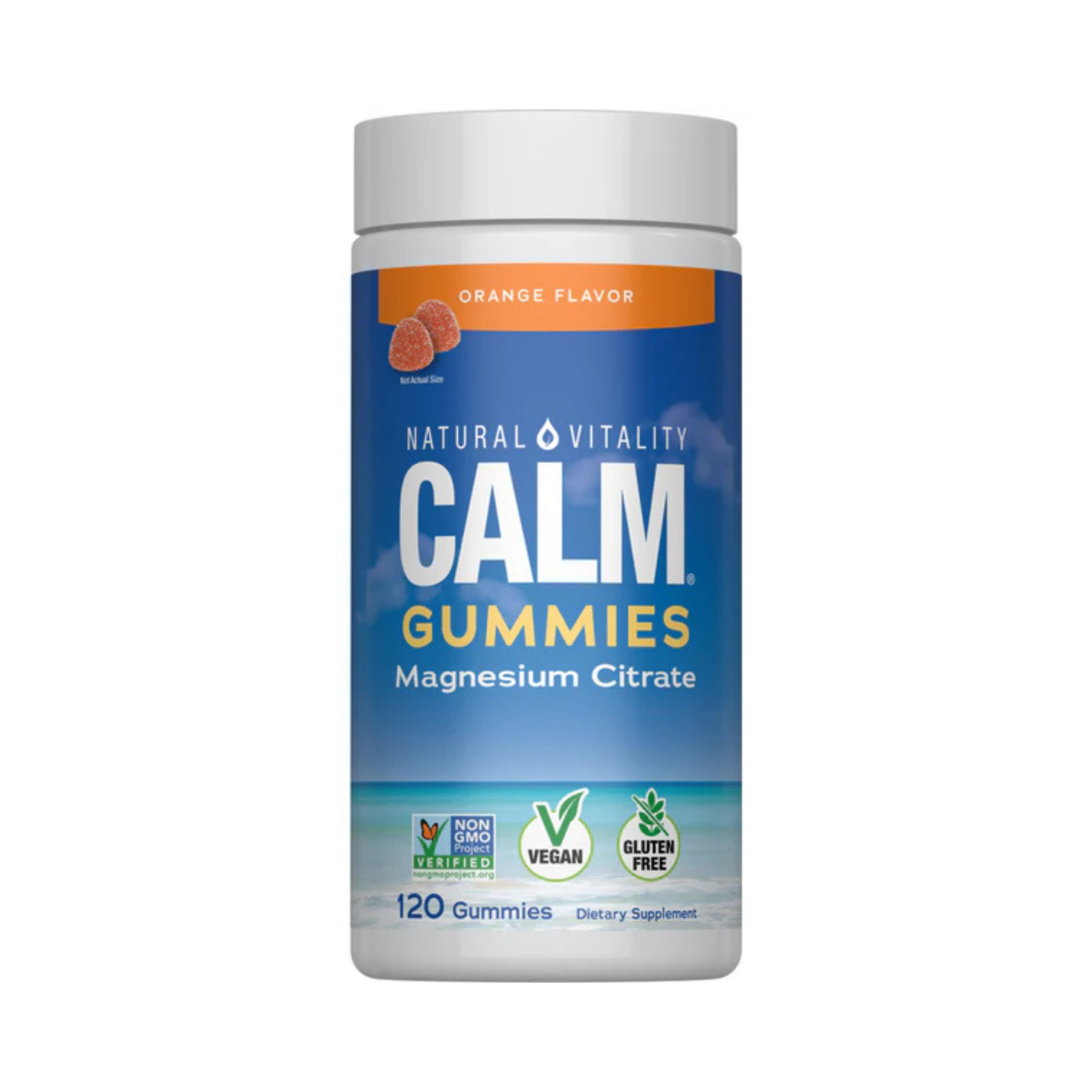 Natural Vitality, CALM, Magnesium Citrate, Orange, 120 Gummies