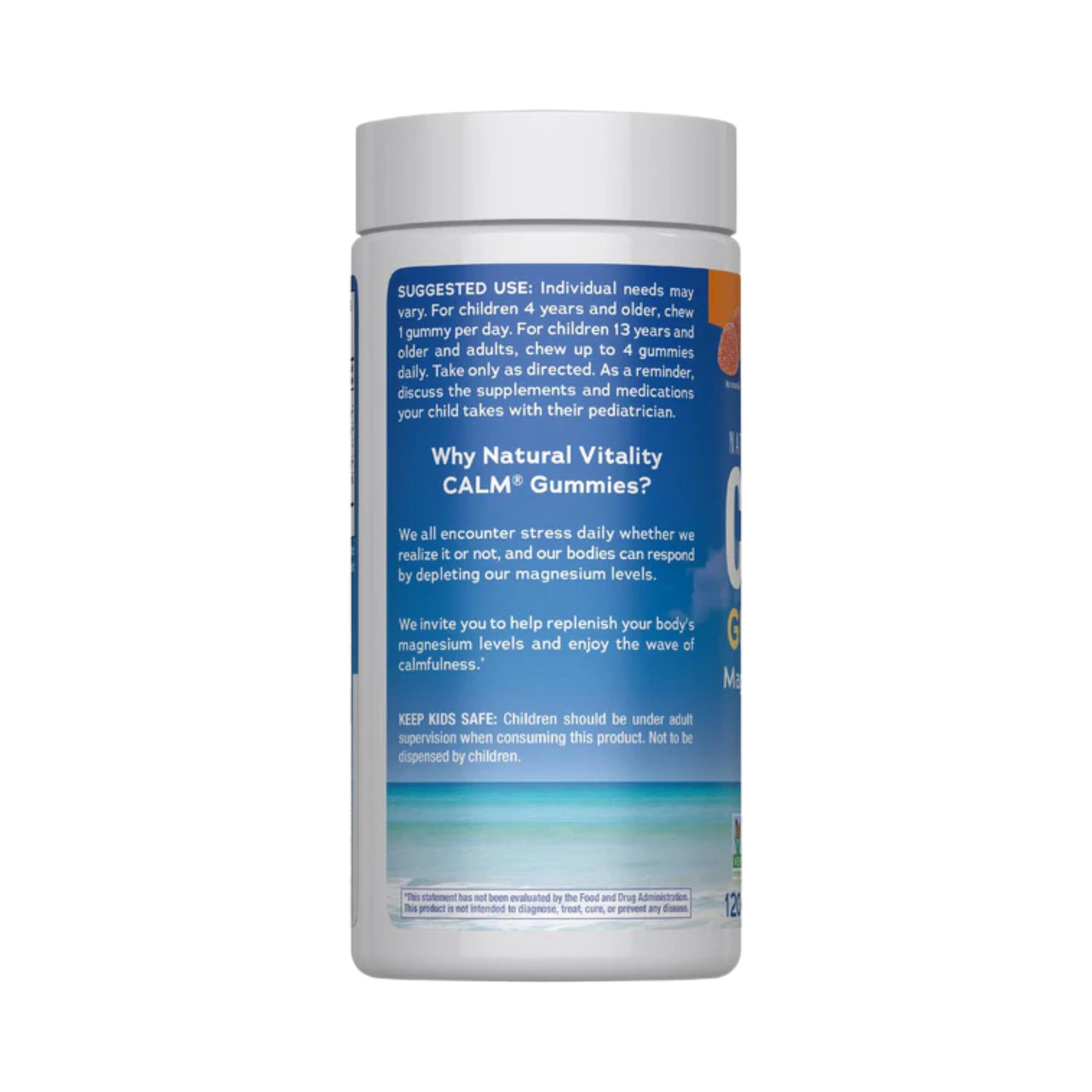Natural Vitality, CALM, Magnesium Citrate, Orange, 120 Gummies