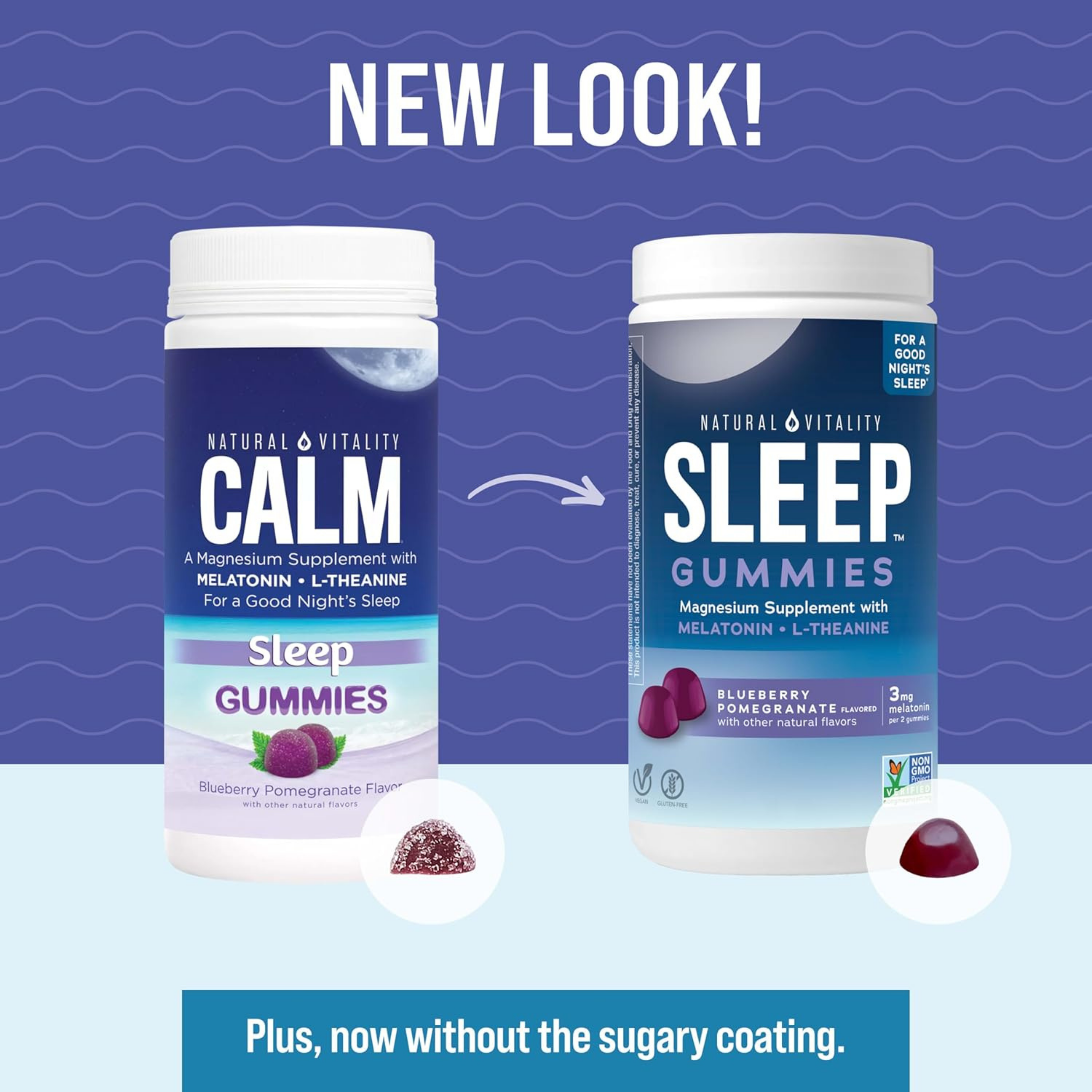 Natural Vitality, Sleep Gummies, Blueberry Pomegranate, 120 Gummies