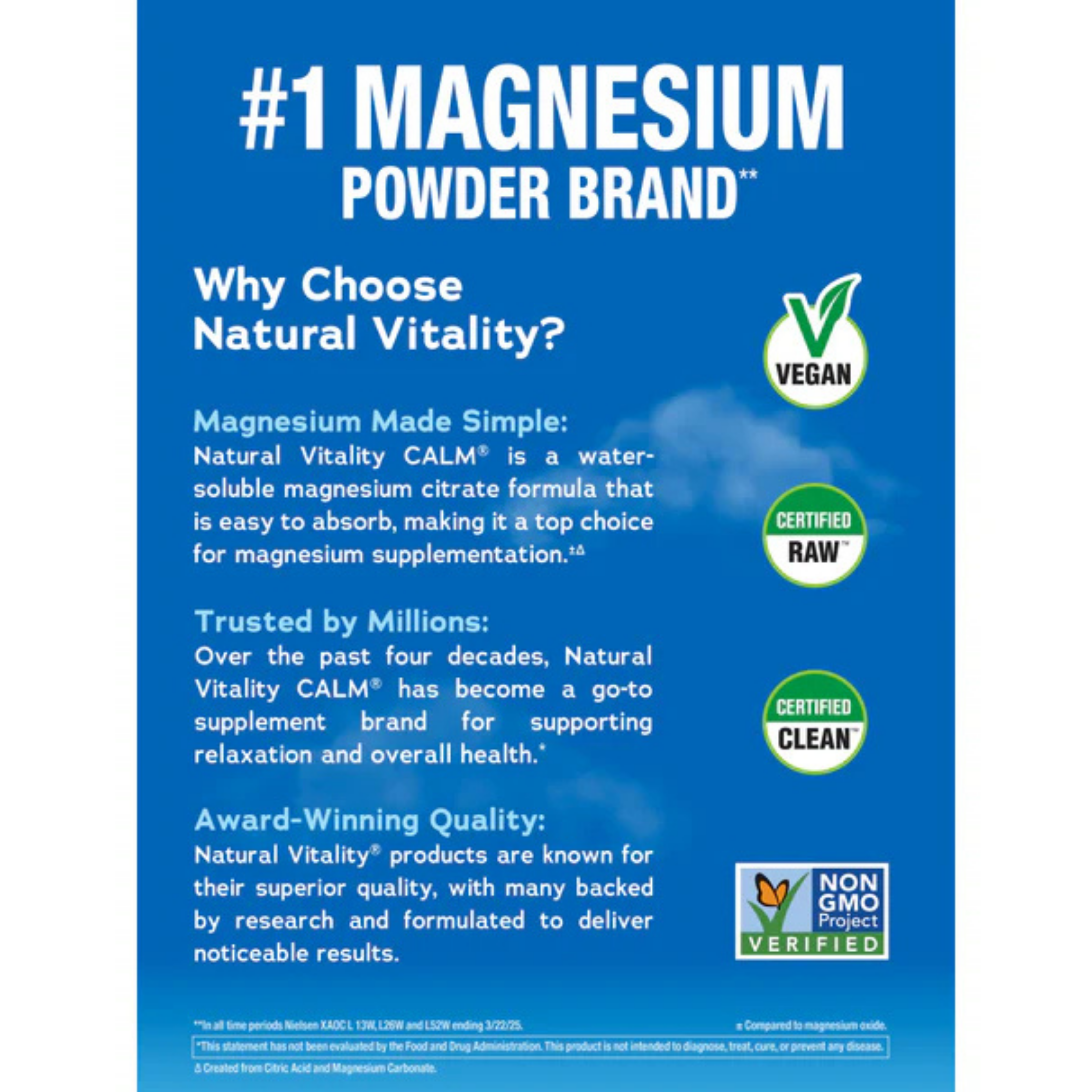 Natural Vitality, CALM, Relaxing Drink Mix, Original Unflavored, 8 oz, 227 g