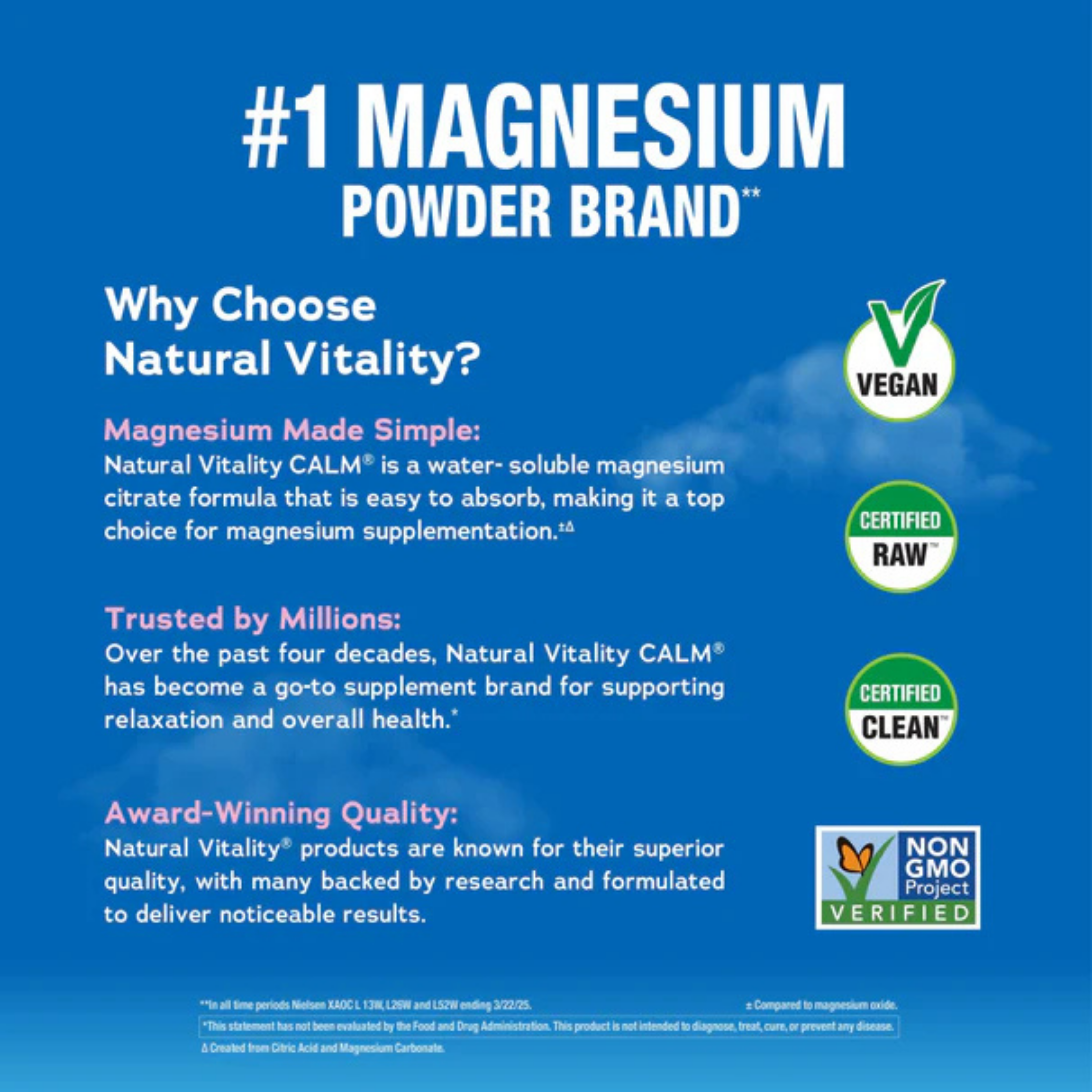 Natural Vitality, CALM, Relaxing Drink Mix, Raspberry-Lemon, 8 oz, 227 g