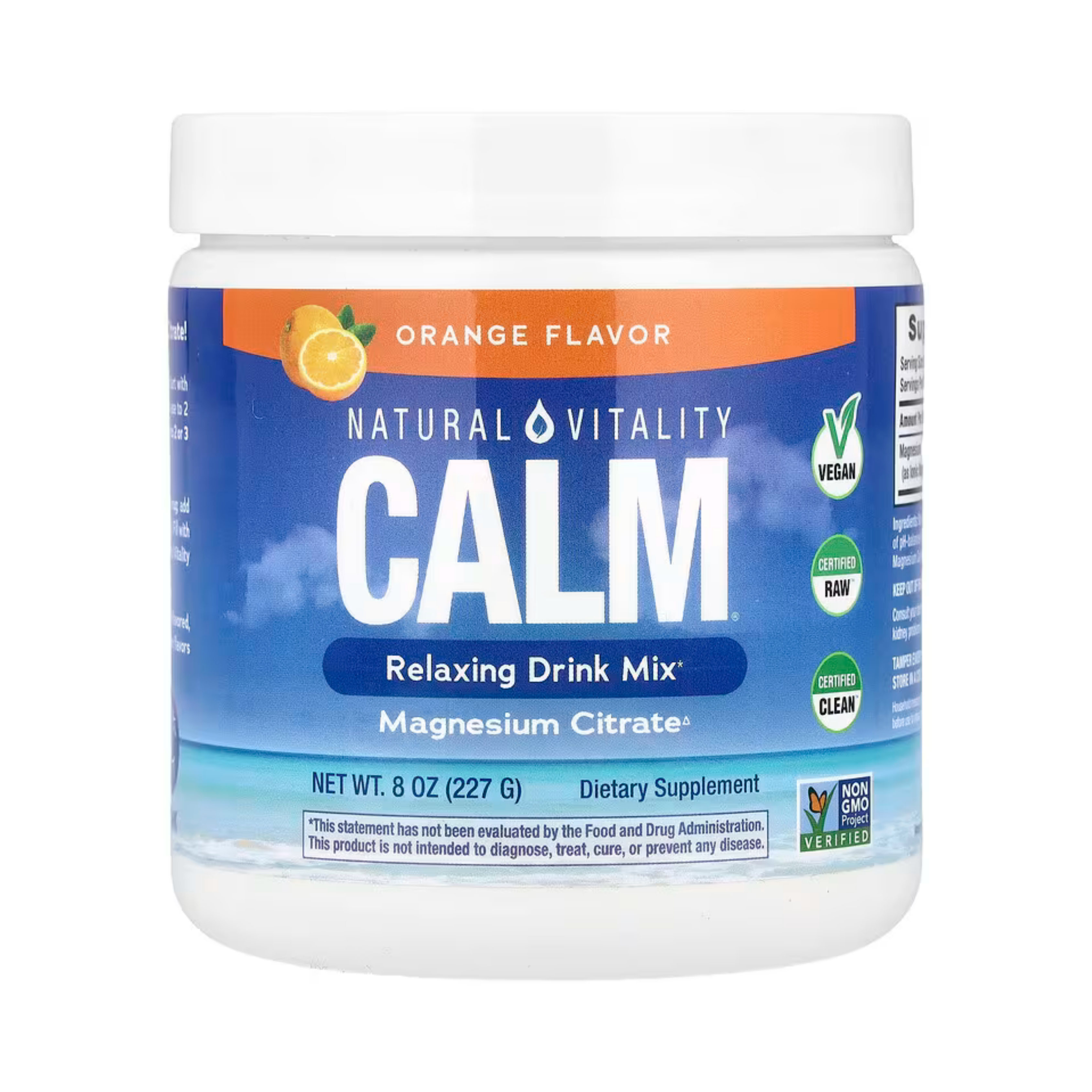 Natural Vitality, CALM, Relaxing Drink Mix, Orange, 8 oz, 227 g