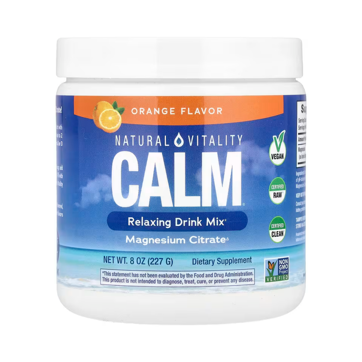 Natural Vitality, CALM, Relaxing Drink Mix, Orange, 8 oz, 227 g