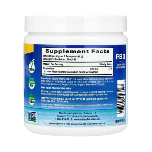 Natural Vitality, CALM, Relaxing Drink Mix, Sweet Lemon, 8 oz, 227 g