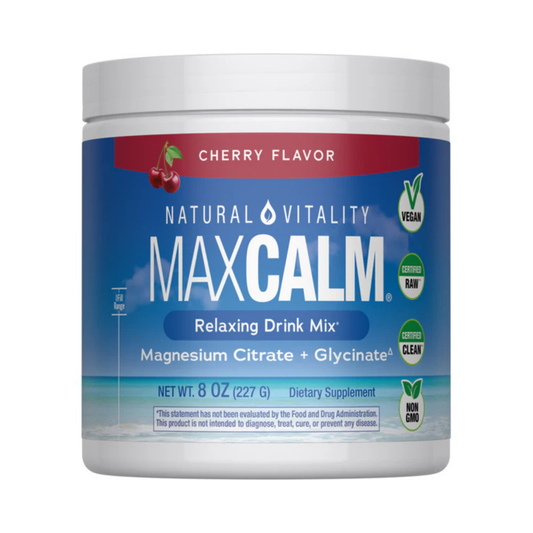Natural Vitality, CALM, Magnesium Citrate + Glycinate Relaxing Drink Mix, Cherry, 8 oz, 227 g