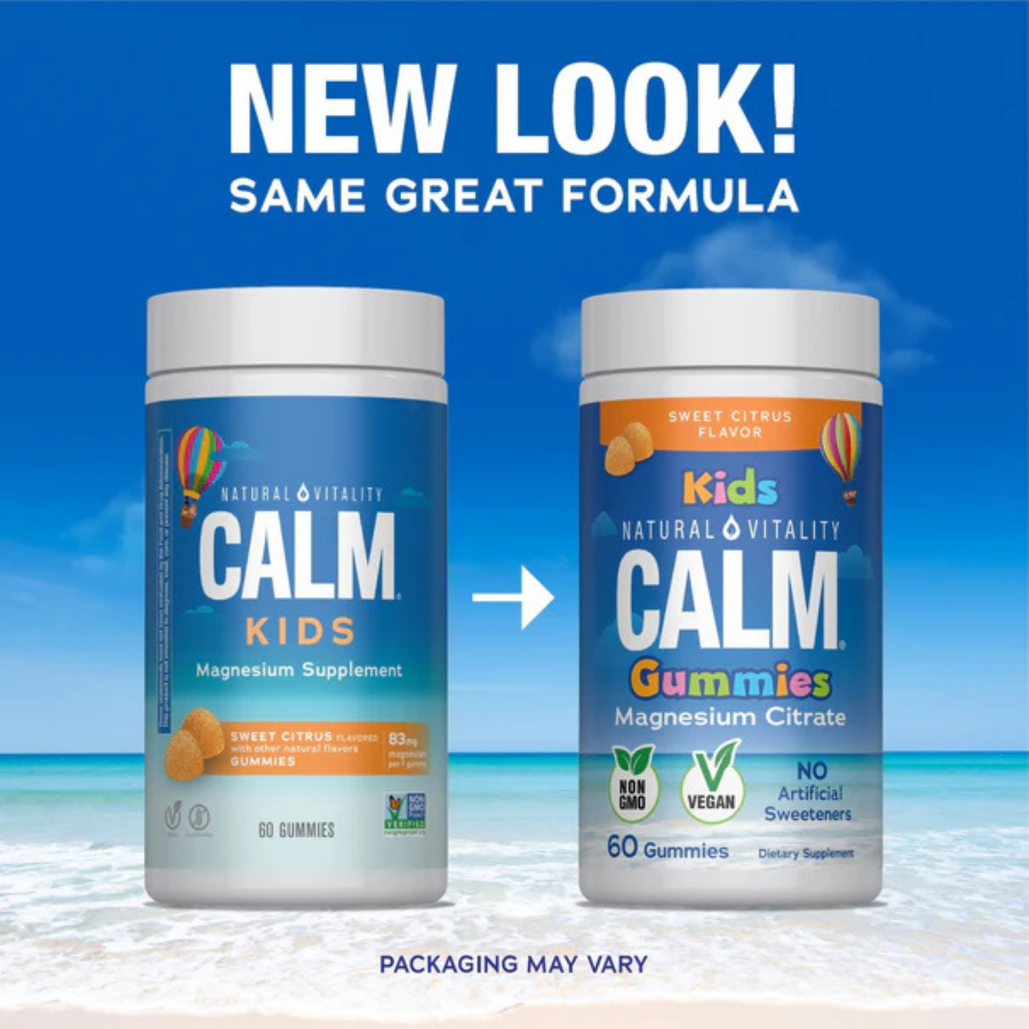 Natural Vitality, CALM Kids, Magnesium Citrate, Sweet Citrus, 60 Gummies