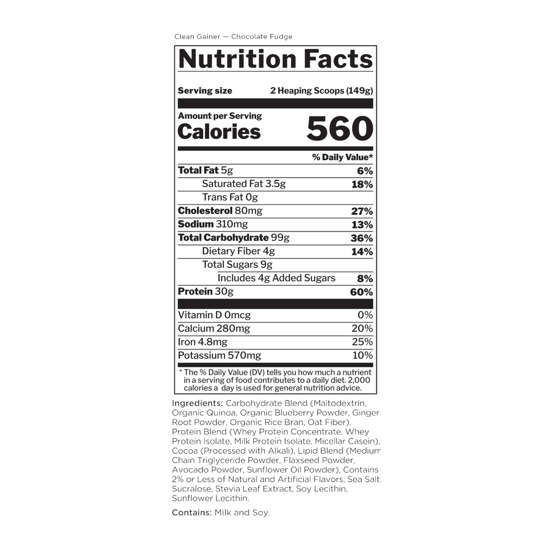 Rule One Proteins, Clean Gainer™, Chocolate Fudge, 4.93 lb (2.24 kg)