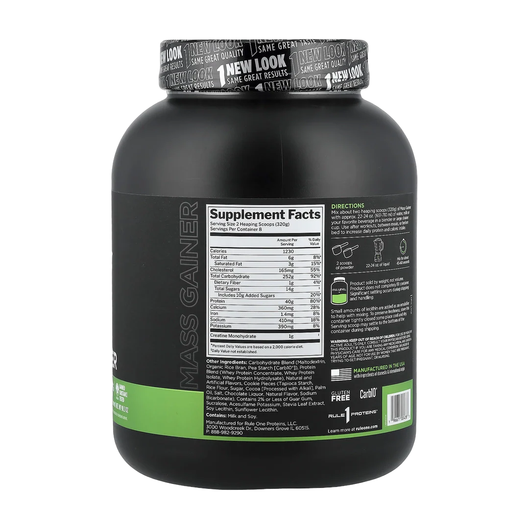 Rule One Proteins, Mass Gainer, Cookies & Creme, 5.64 lb (2.56 kg)