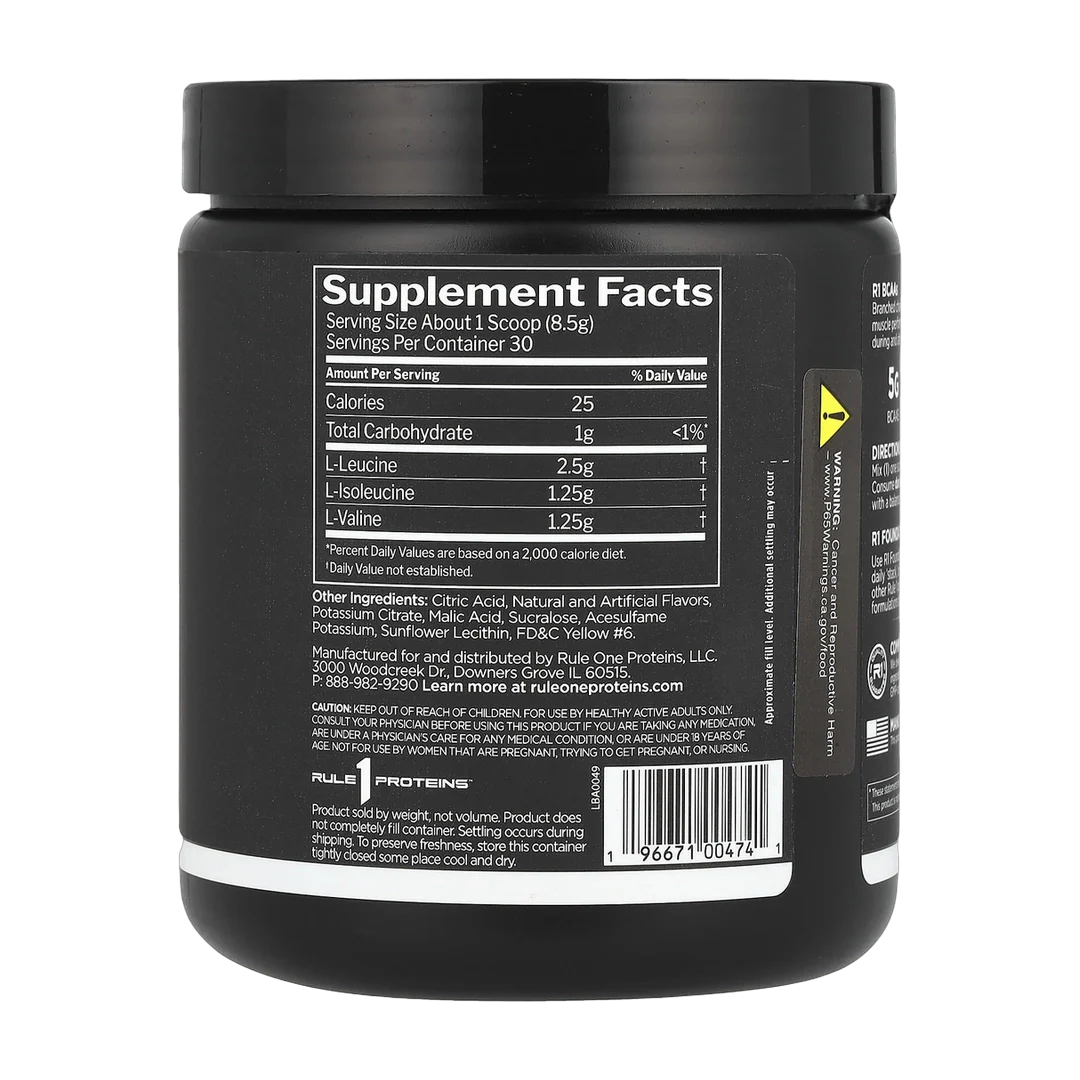 Rule One Proteins, BCAA, Orange, 8.99 oz (255 g)
