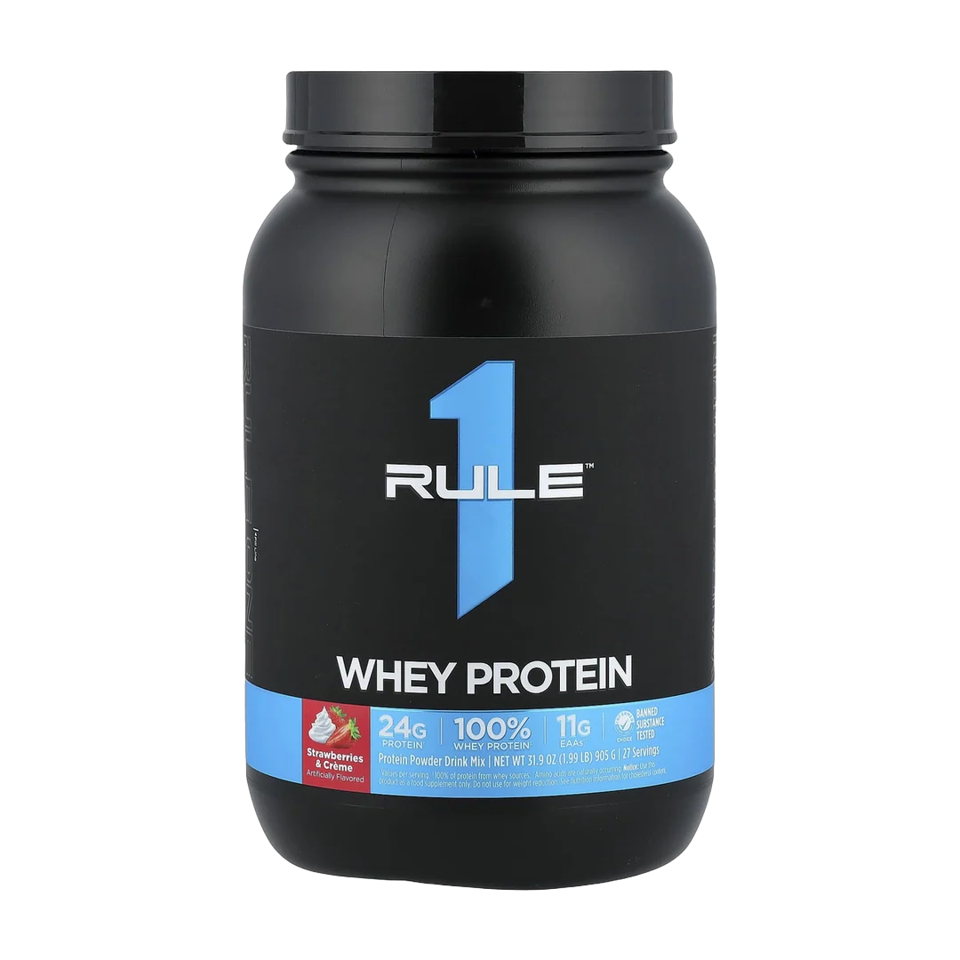 Rule One Proteins, Whey Protein, Strawberries & Creme, 1.99 lb (905 g)