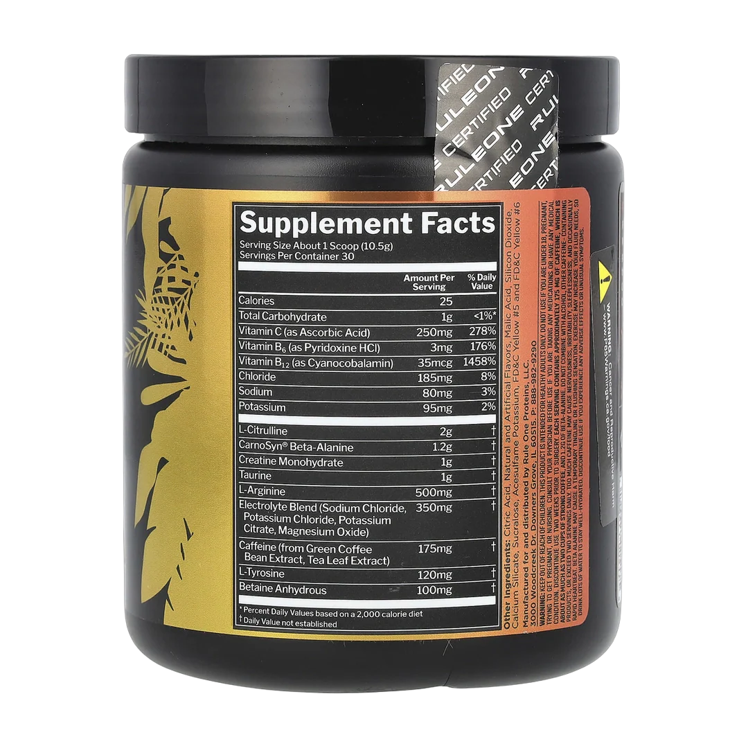 Rule One Proteins, Roar, Ferocious Pre-Workout, Peach Mango, 11.11 oz (315 g)